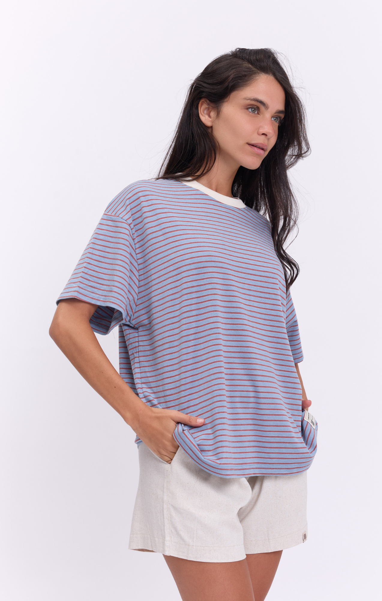 Mix Blue Stripes - Oversize T-Shirt