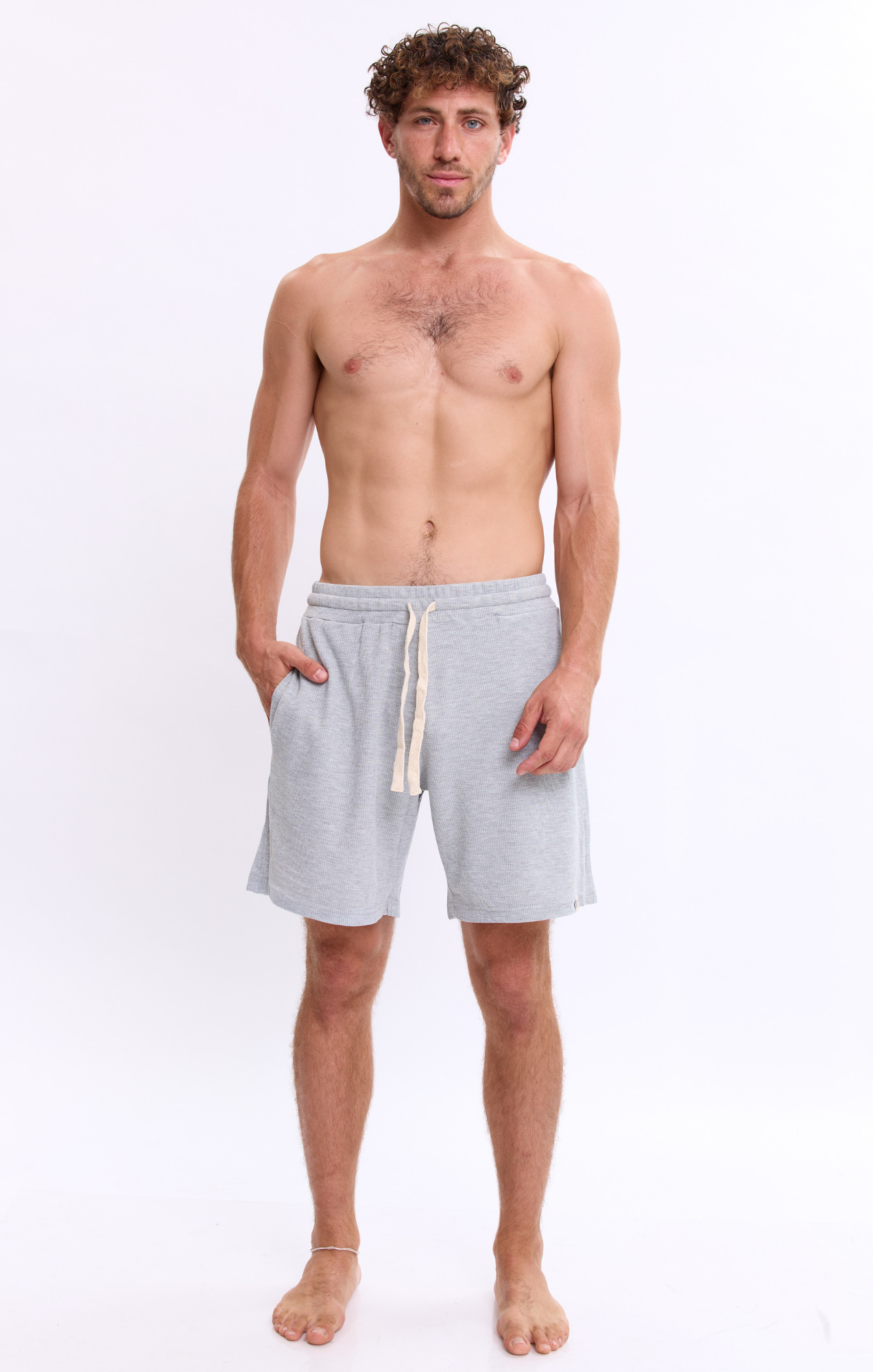 Gray - Waffle Shorts
