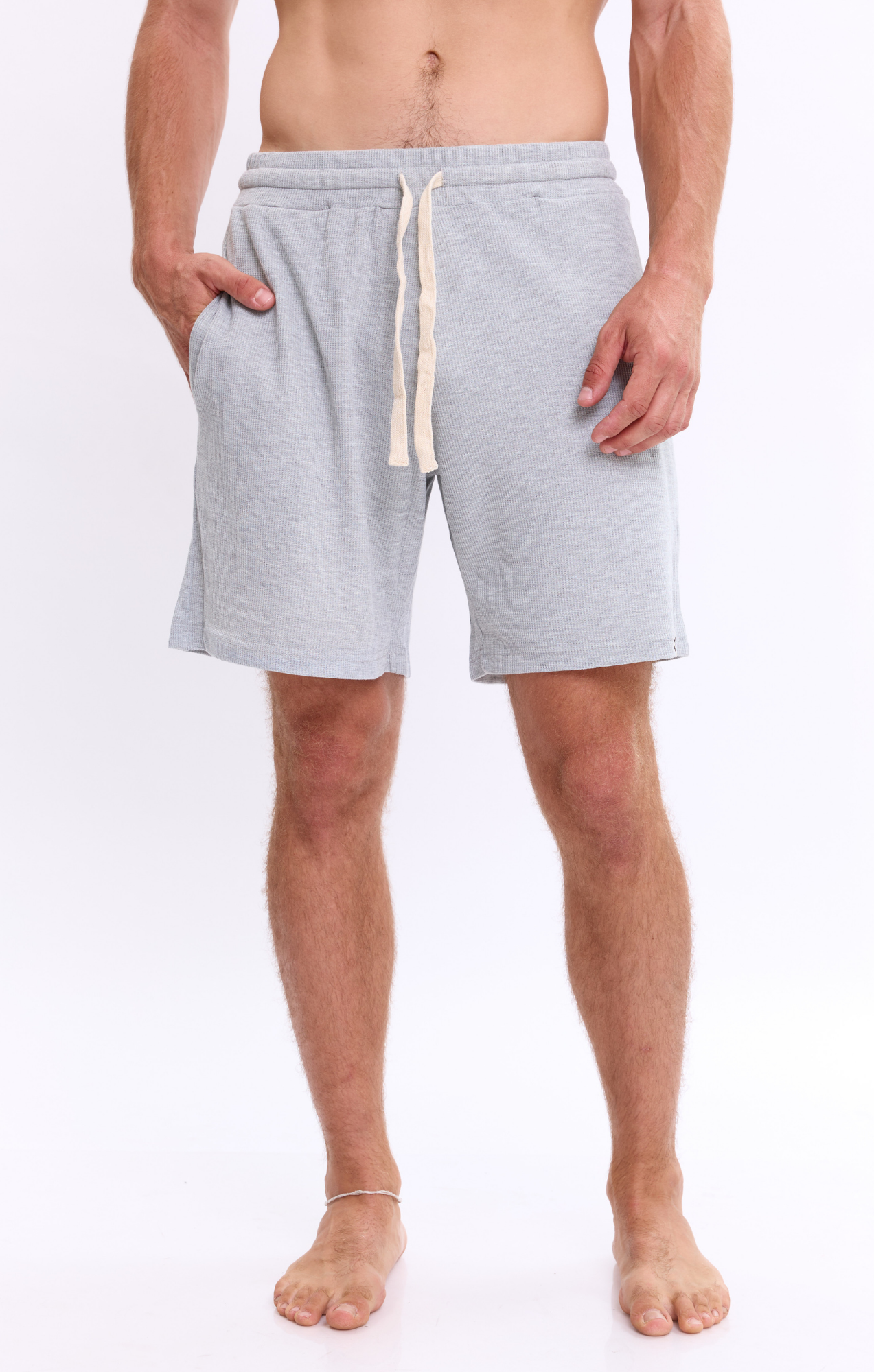 Gray - Waffle Shorts