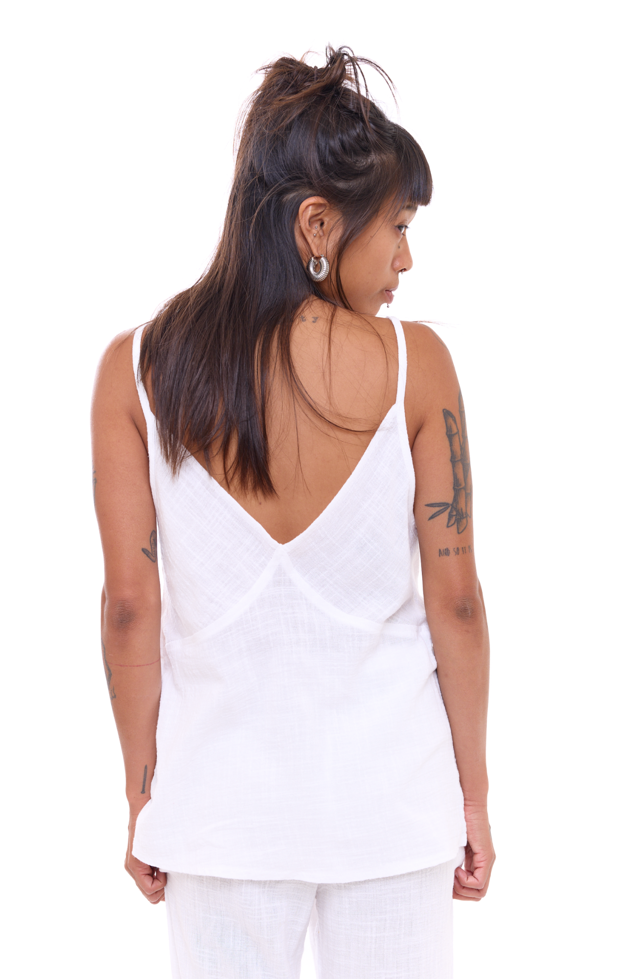 White texture - Women Cotton Top