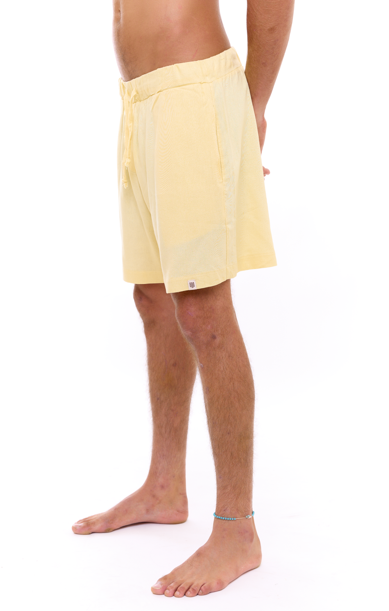 Yellow - Unisex Linen Shorts