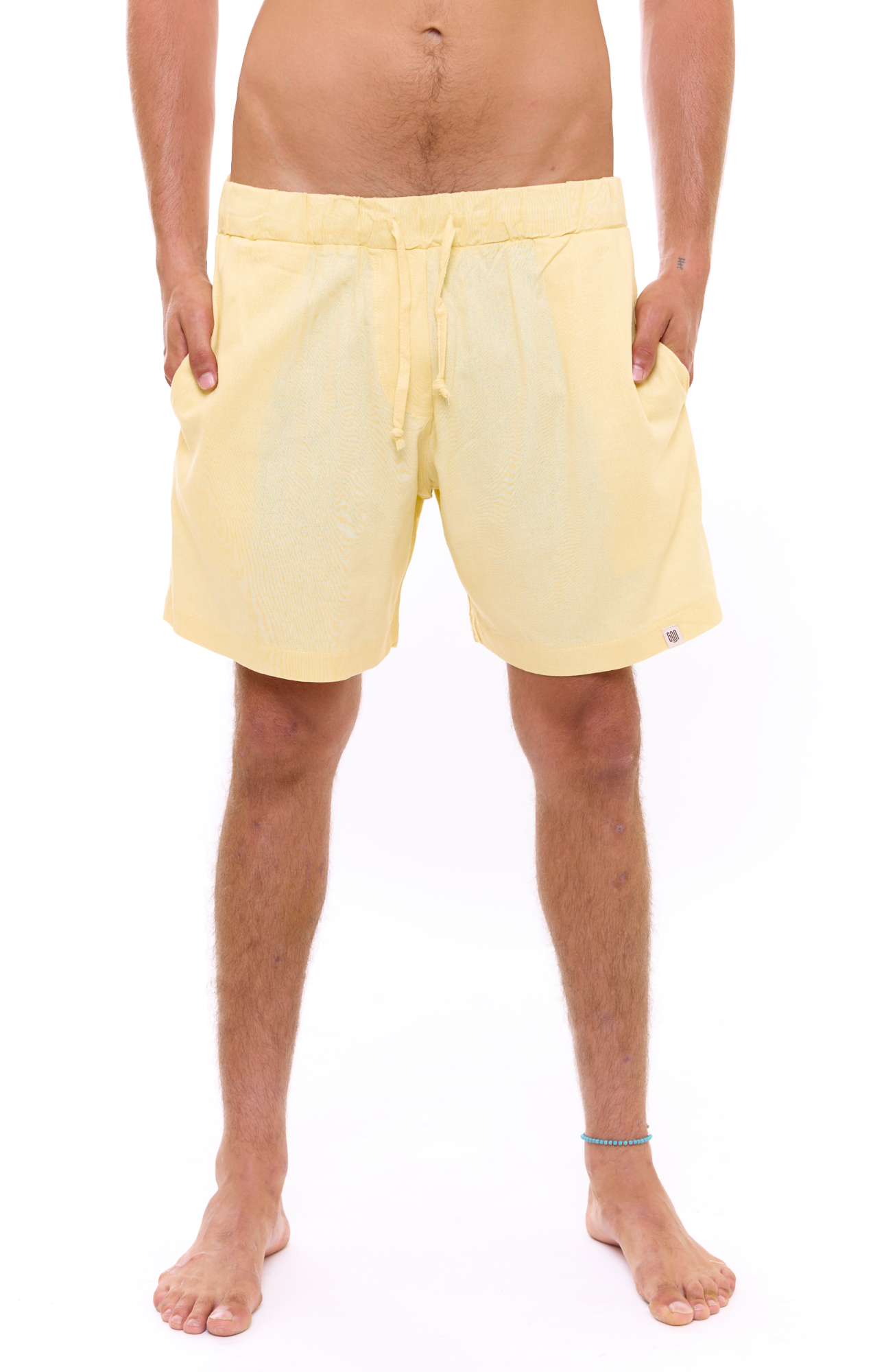 Yellow - Unisex Linen Shorts