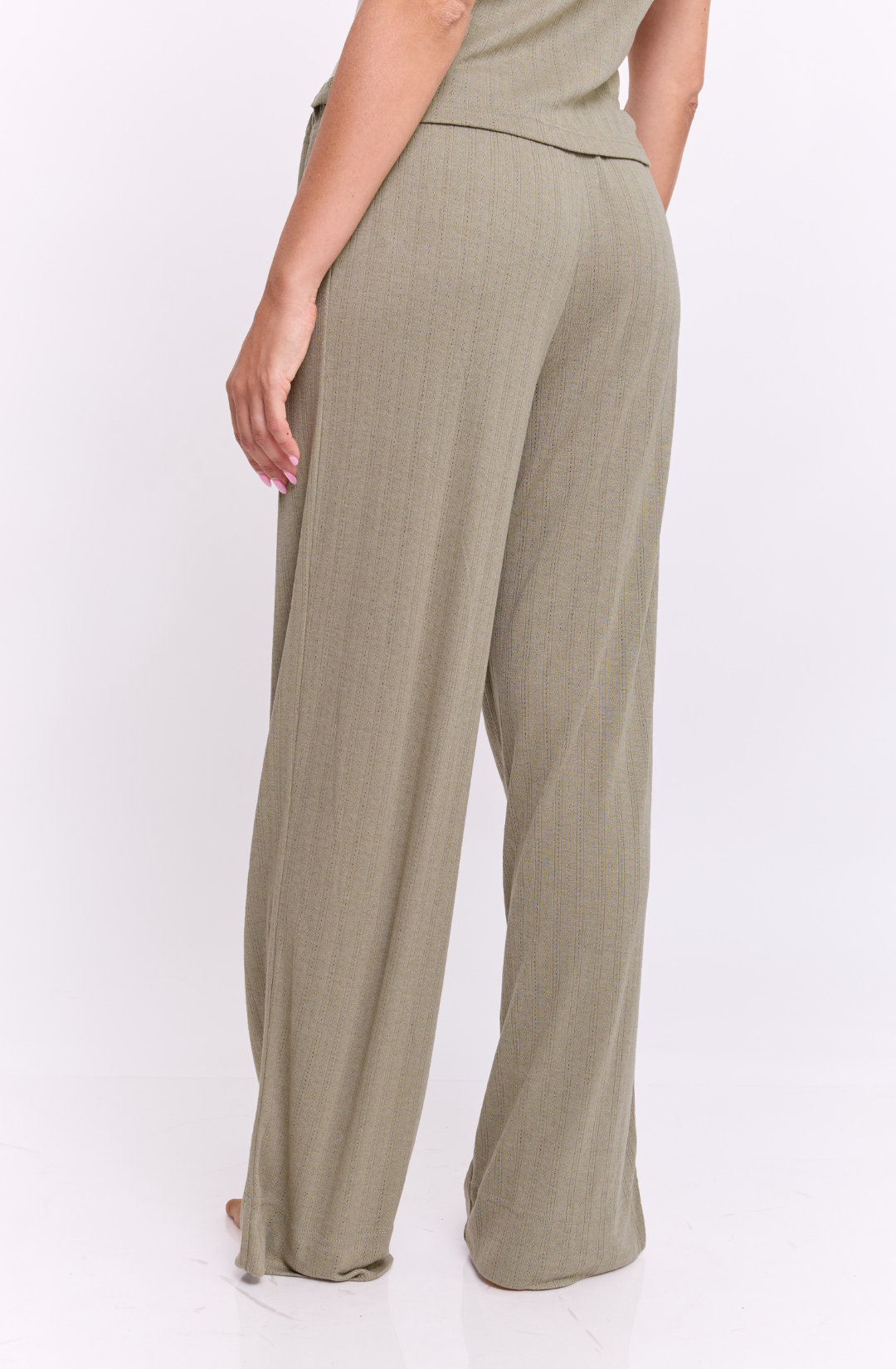 Olive pointeil- long pants