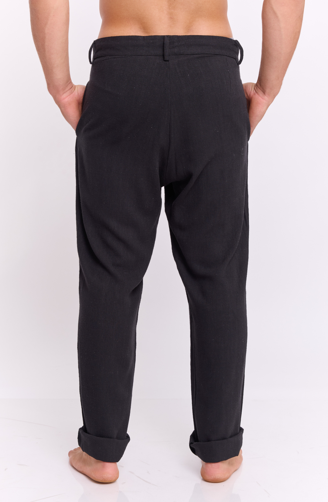 Black - Linen Long Pants
