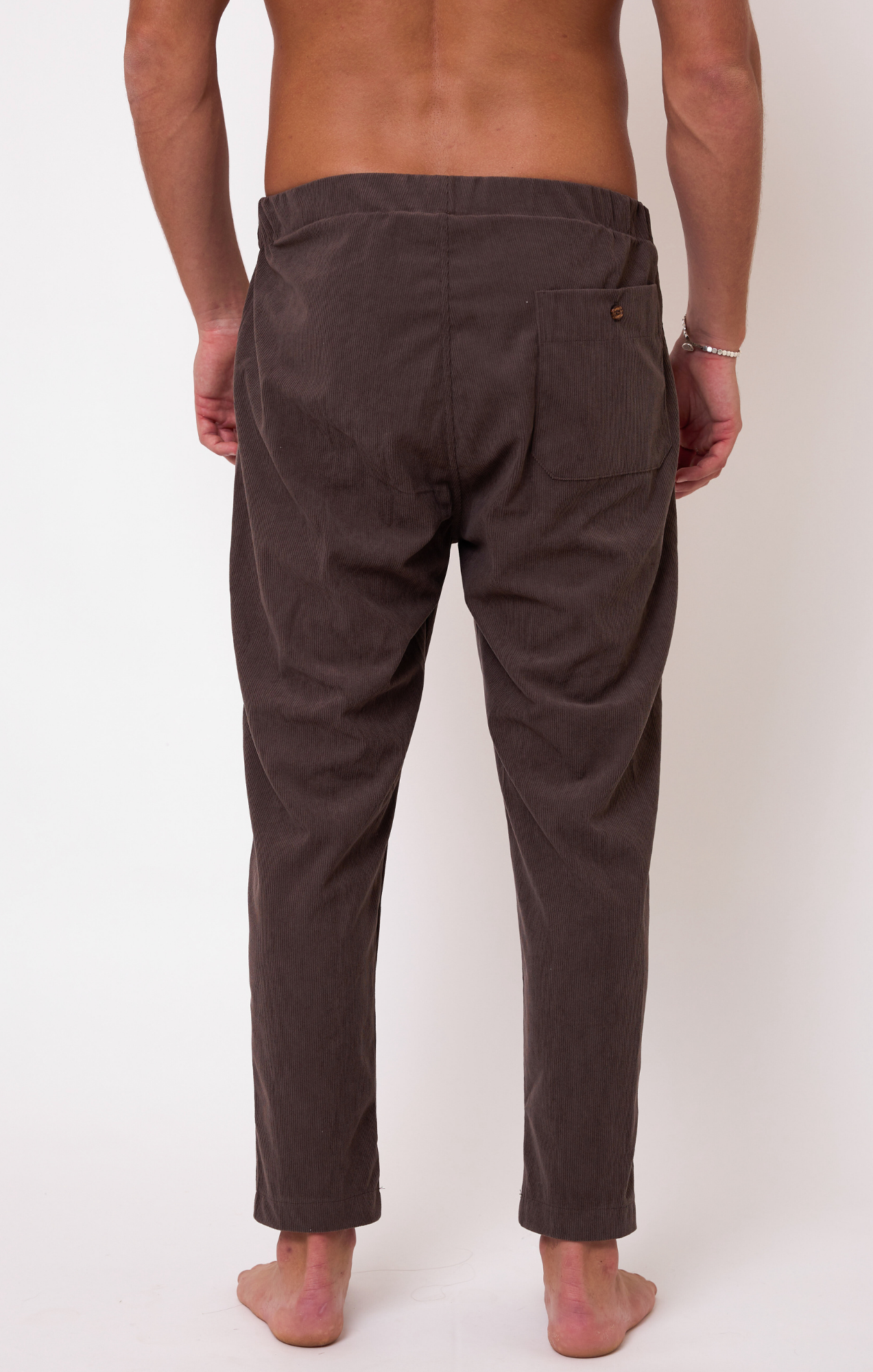 Dark Brown - Corduroy Long Pants