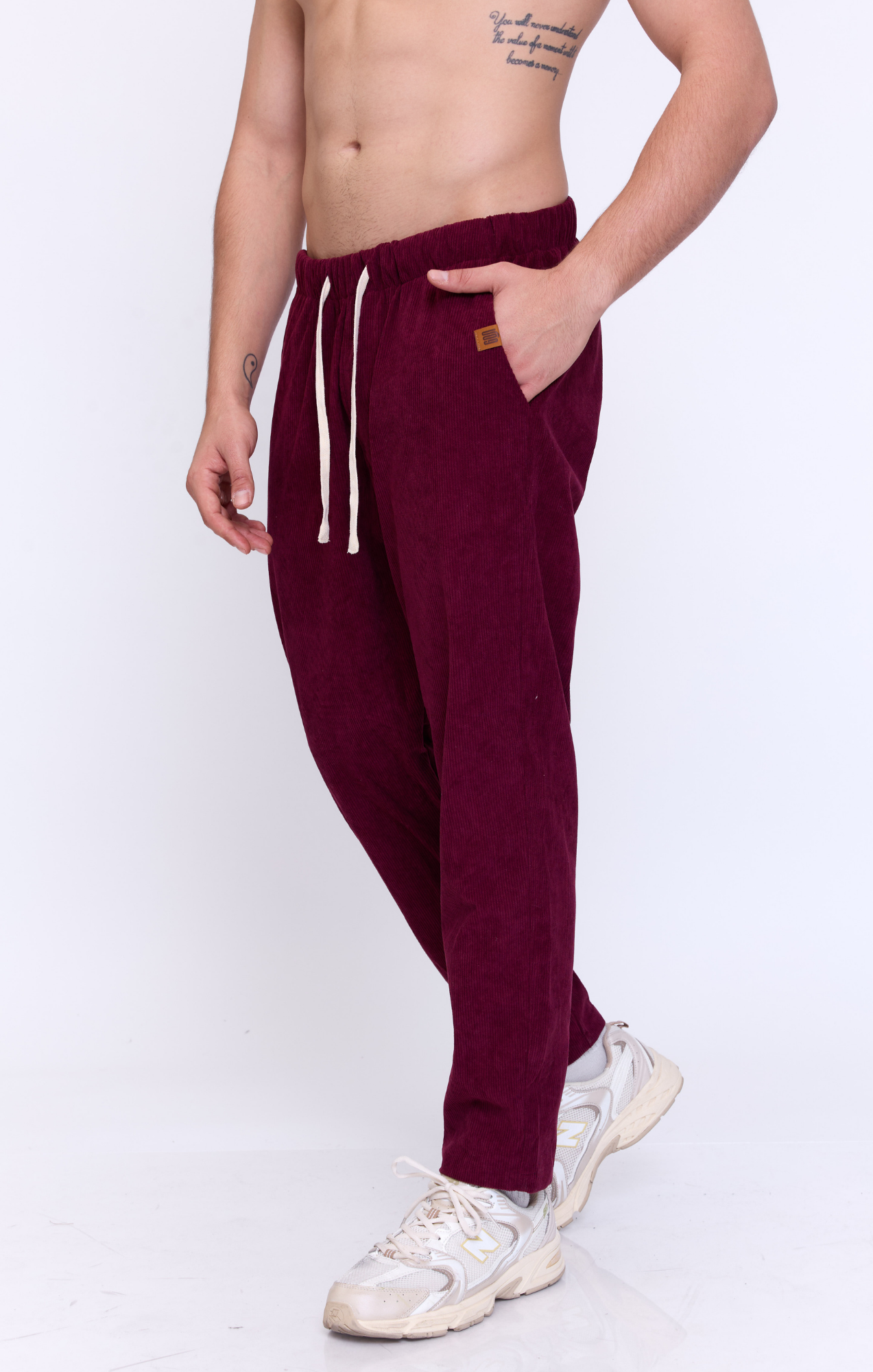 Burgundy - Corduroy Long Pants