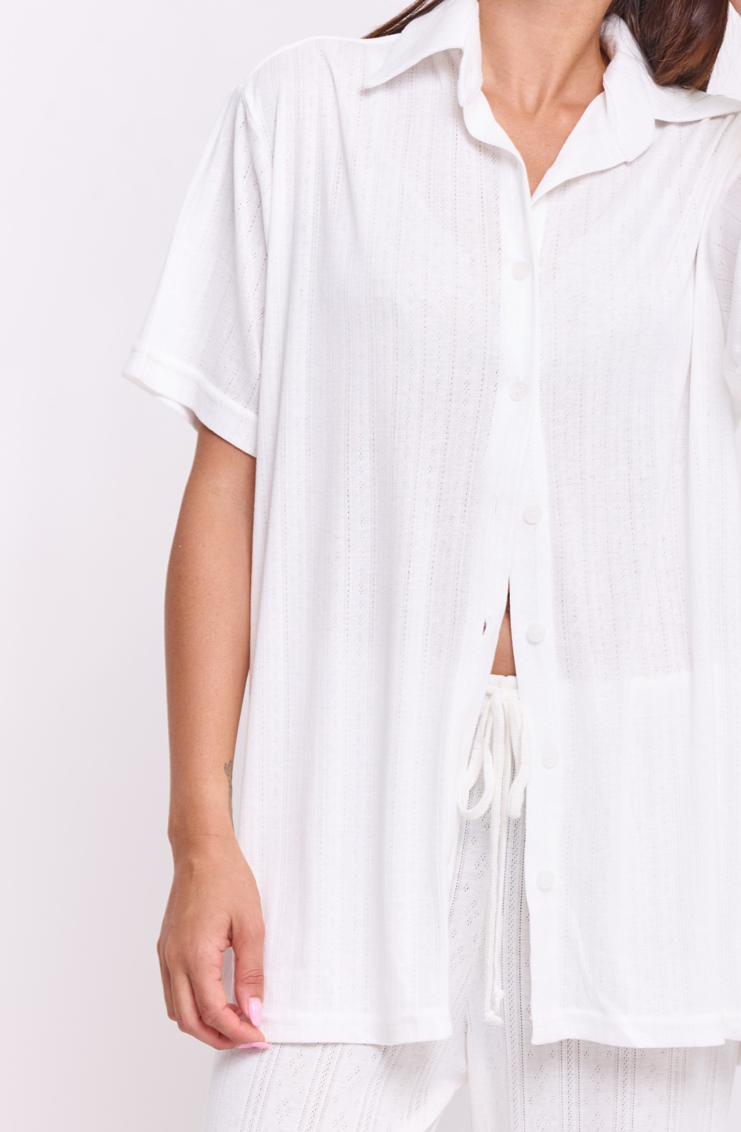 Off white pointill- Buttoned shirt