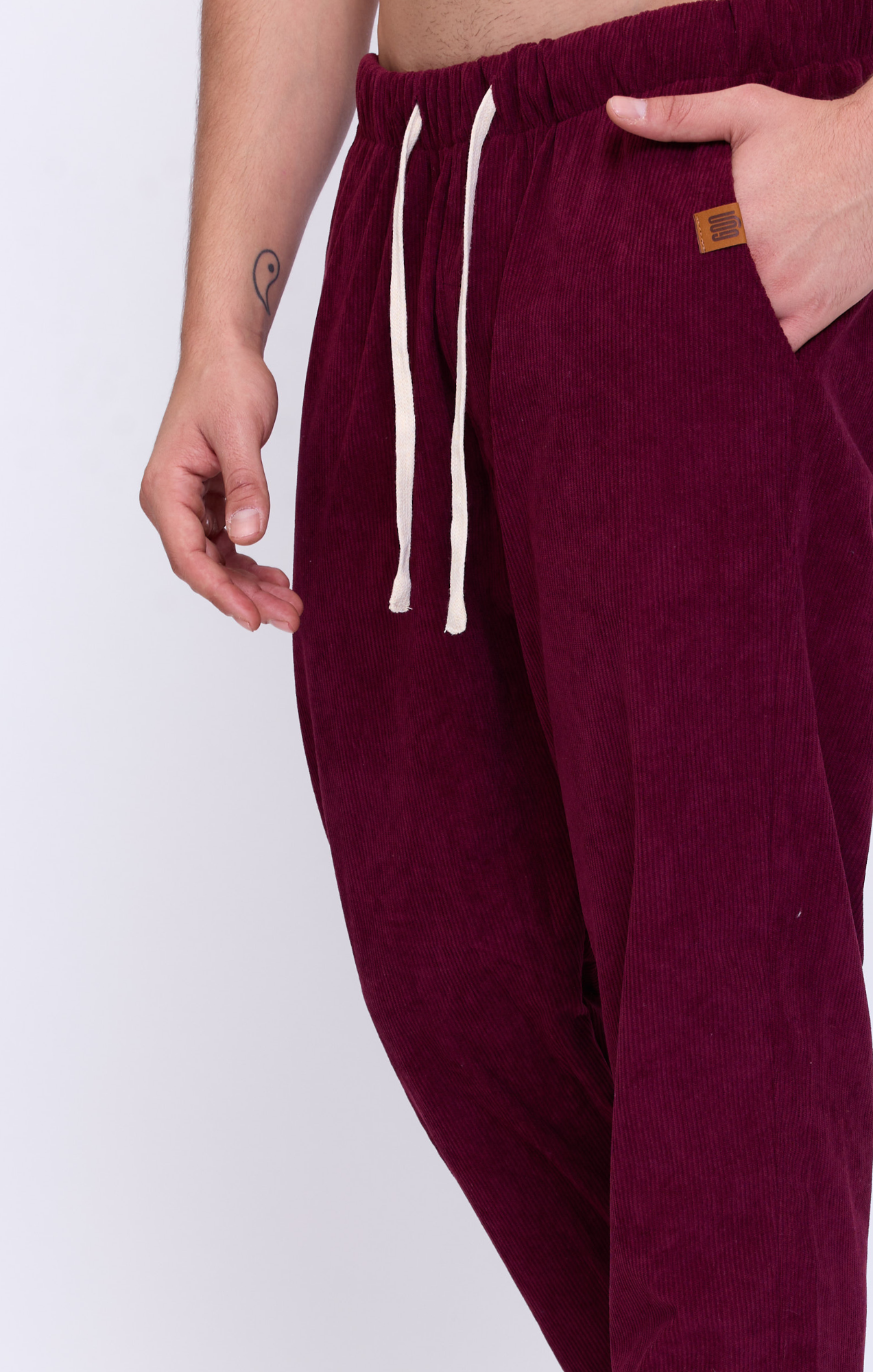 Burgundy - Corduroy Long Pants