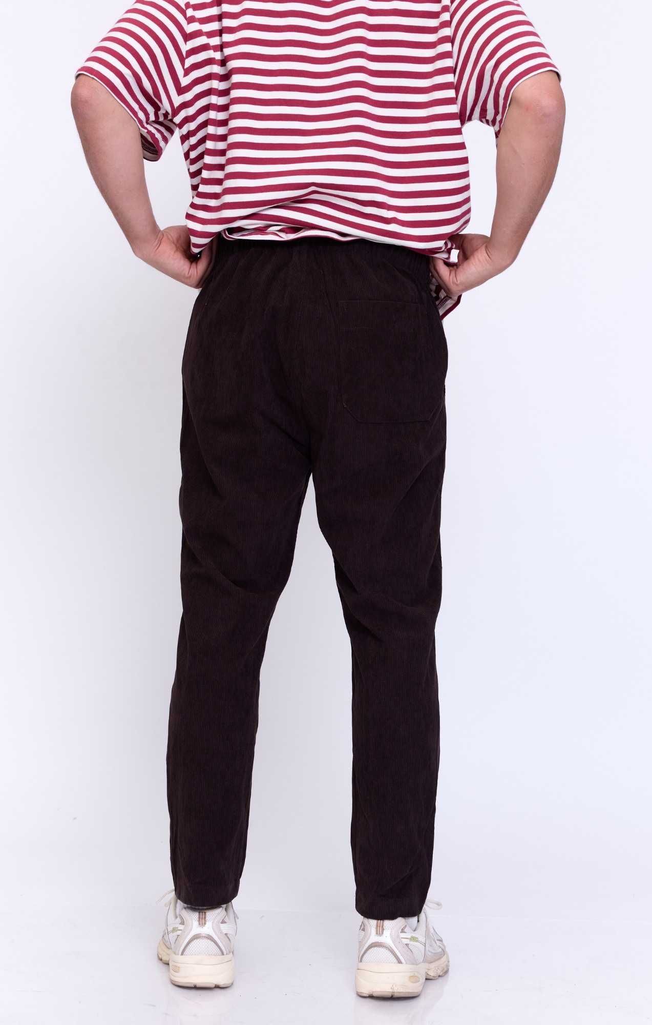 Dark Brown - Corduroy Long Pants