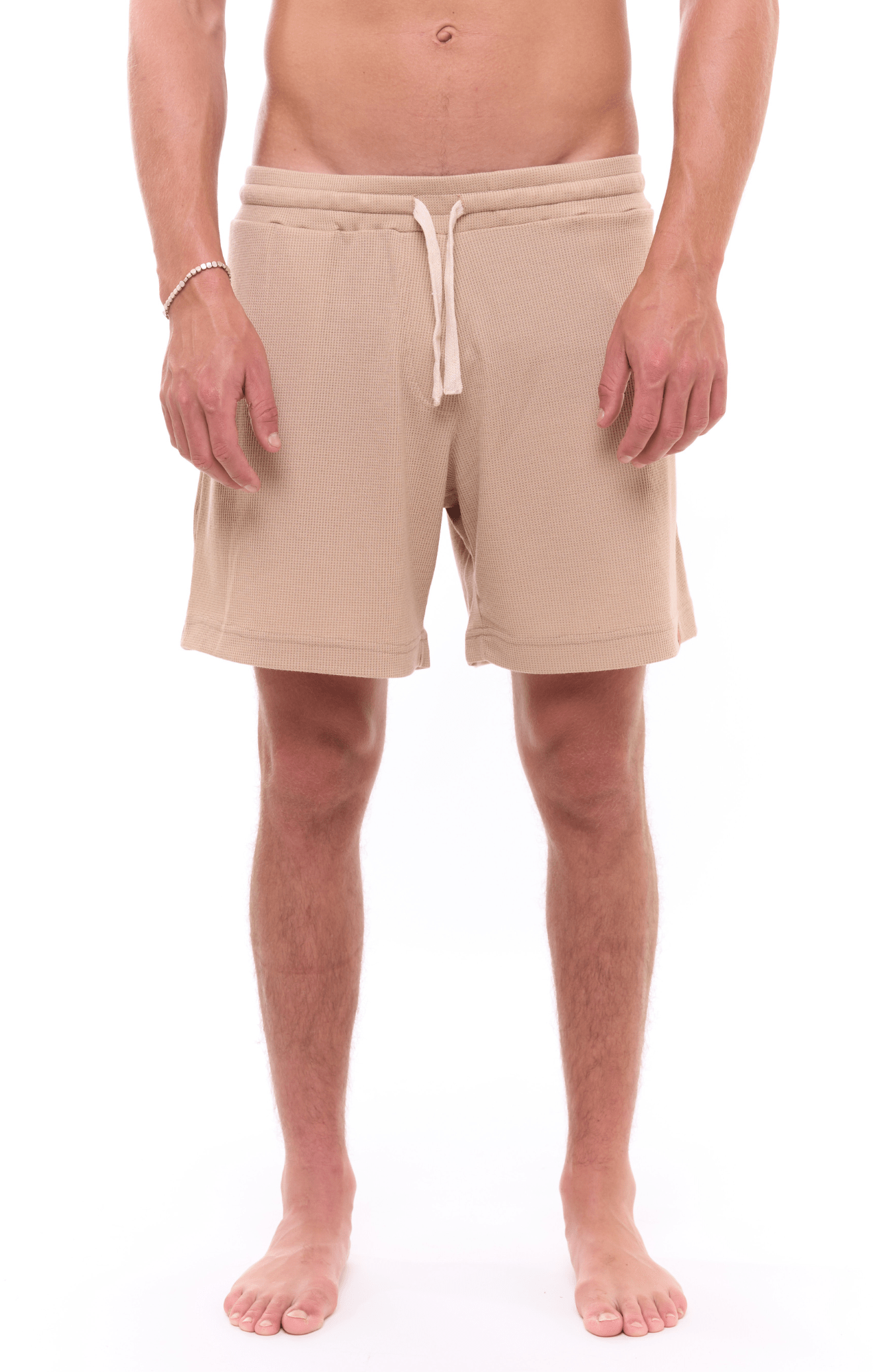 Beige - Waffle Unisex Shorts - GONSURFING