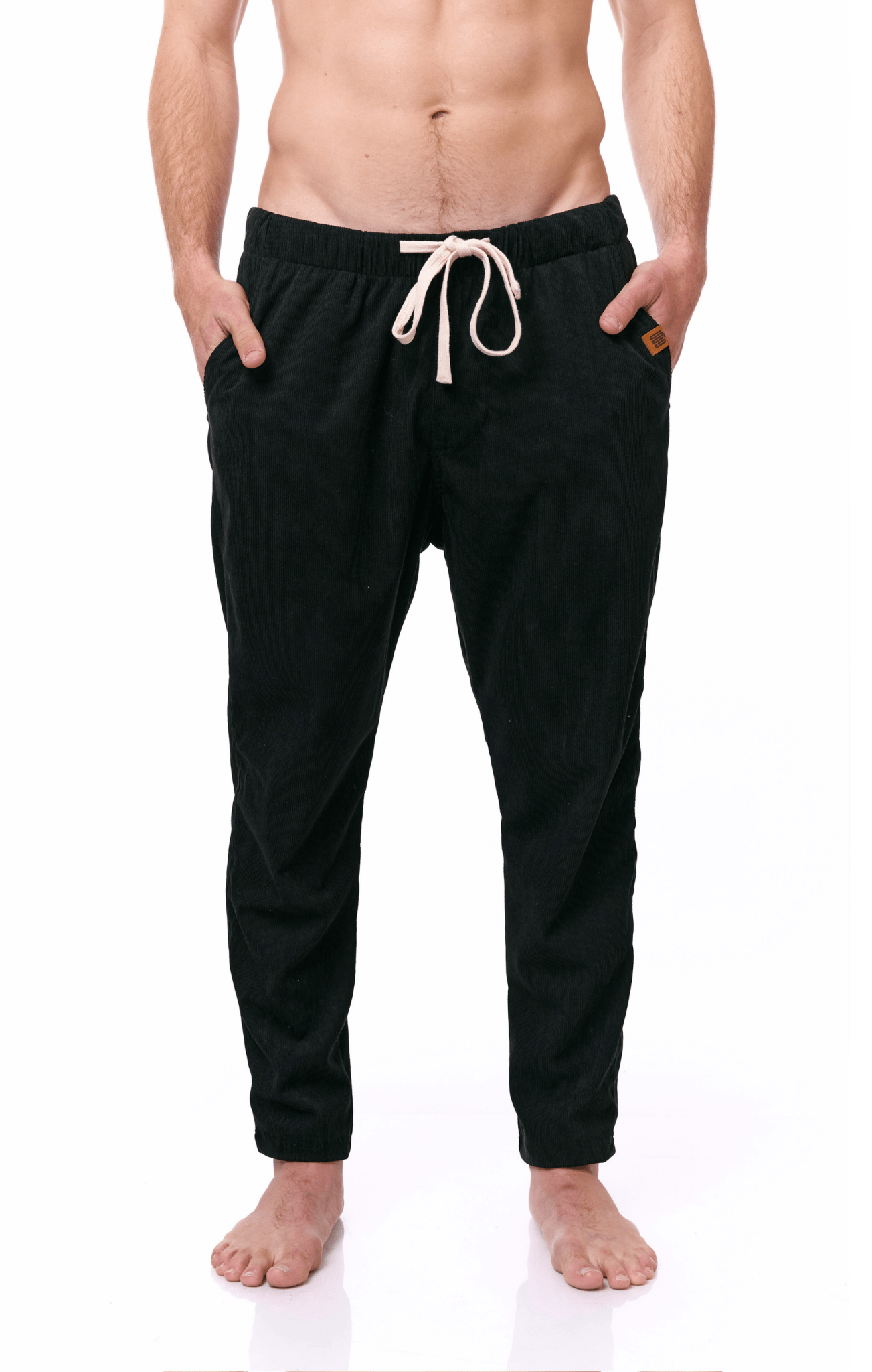 Black - Corduroy Long Pants - GONSURFING