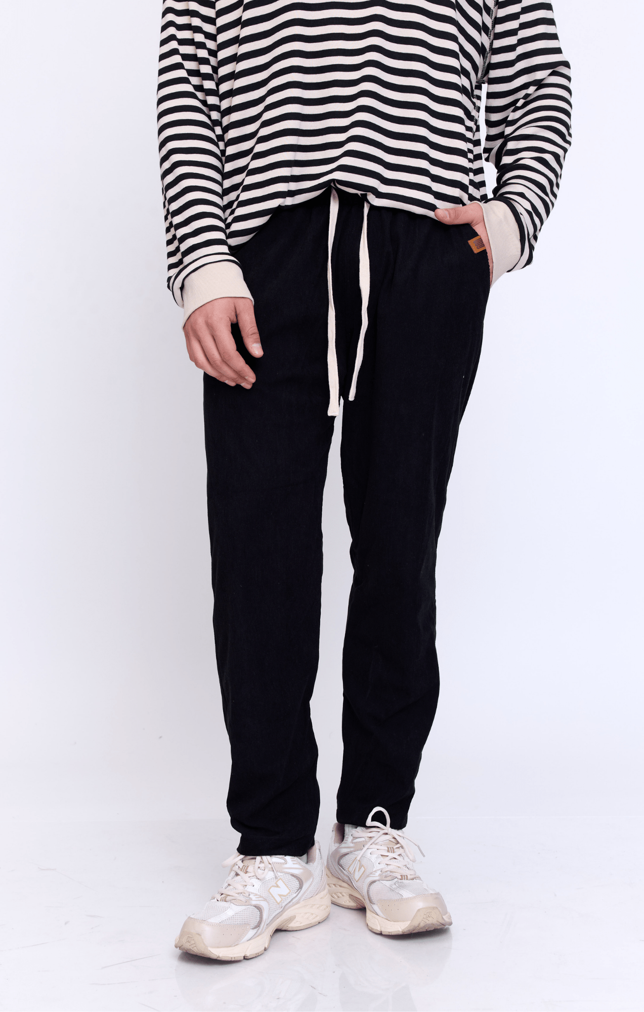 Black - Corduroy Long Pants - GONSURFING