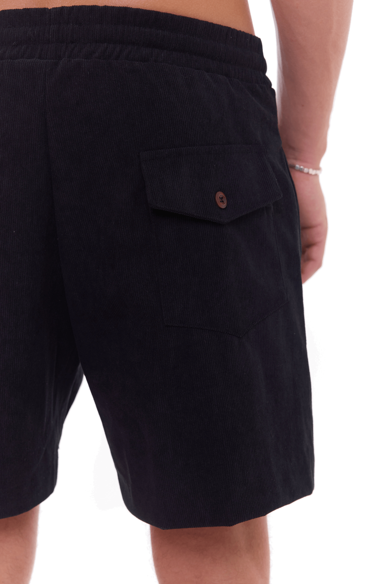 Black - Corduroy Shorts - GONSURFING