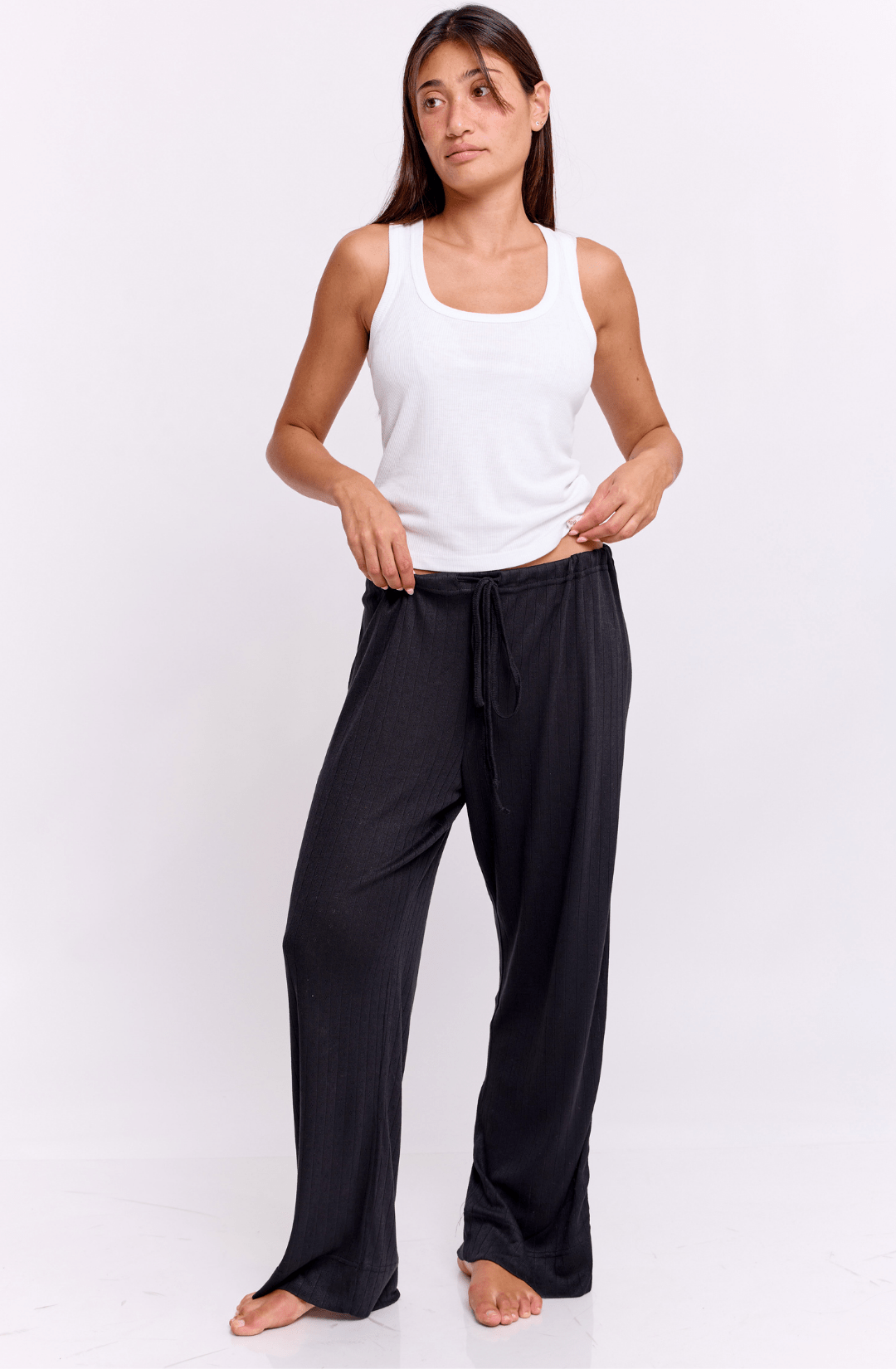 Black pointeil - long pants - GONSURFING