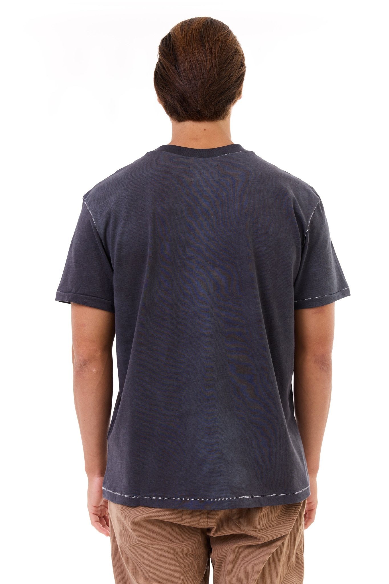 Black wash - stitches t-shirt - GONSURFING