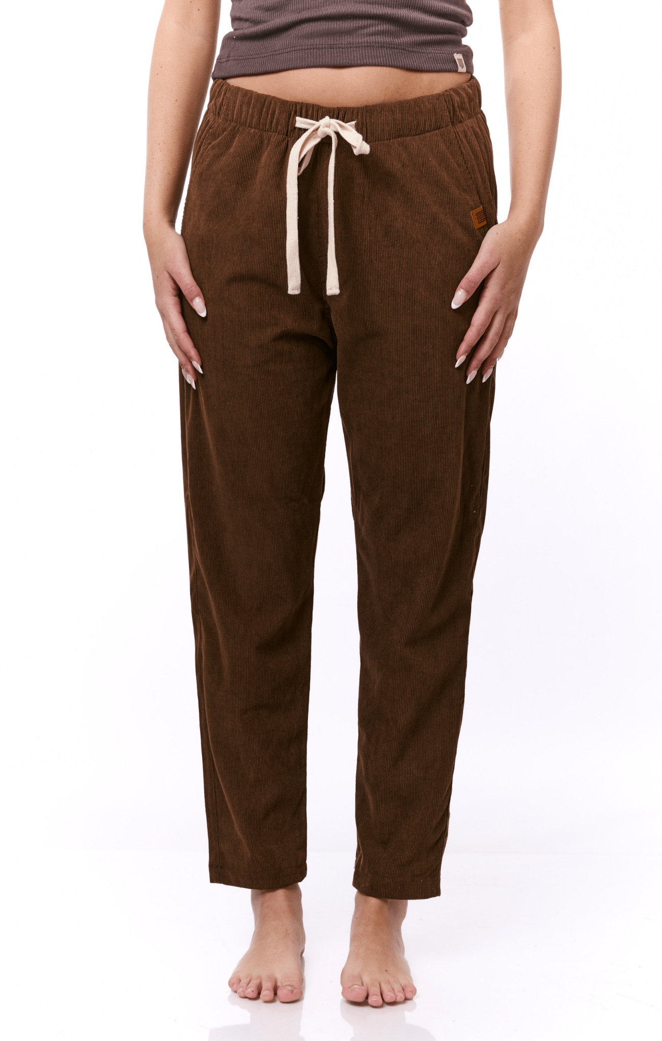 Brown - Corduroy Long Pants - GONSURFING