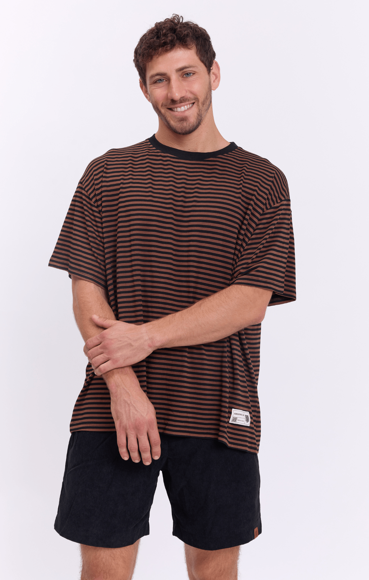 Brown Stripes - Oversize T-Shirt - GONSURFING