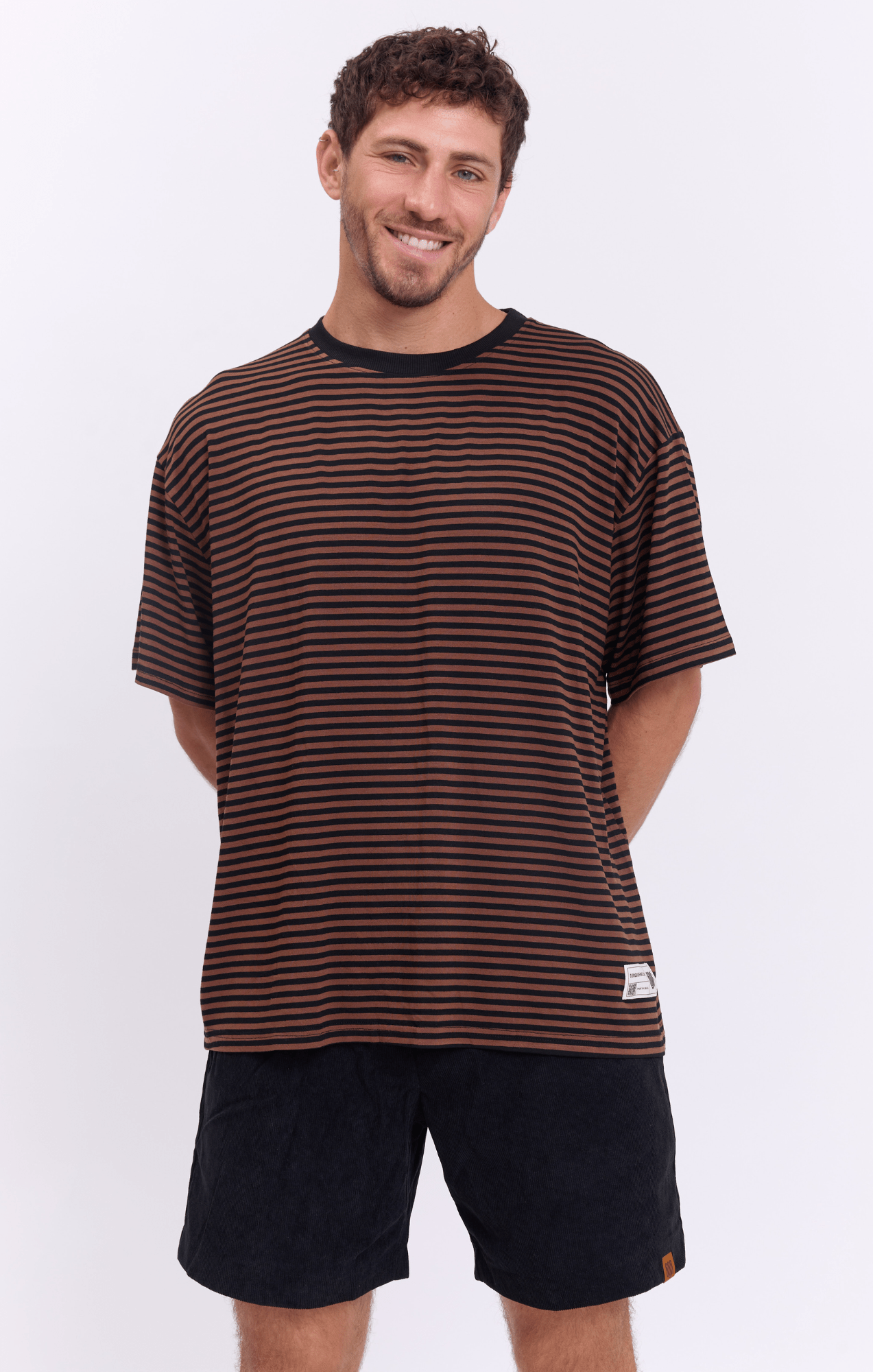 Brown Stripes - Oversize T-Shirt - GONSURFING