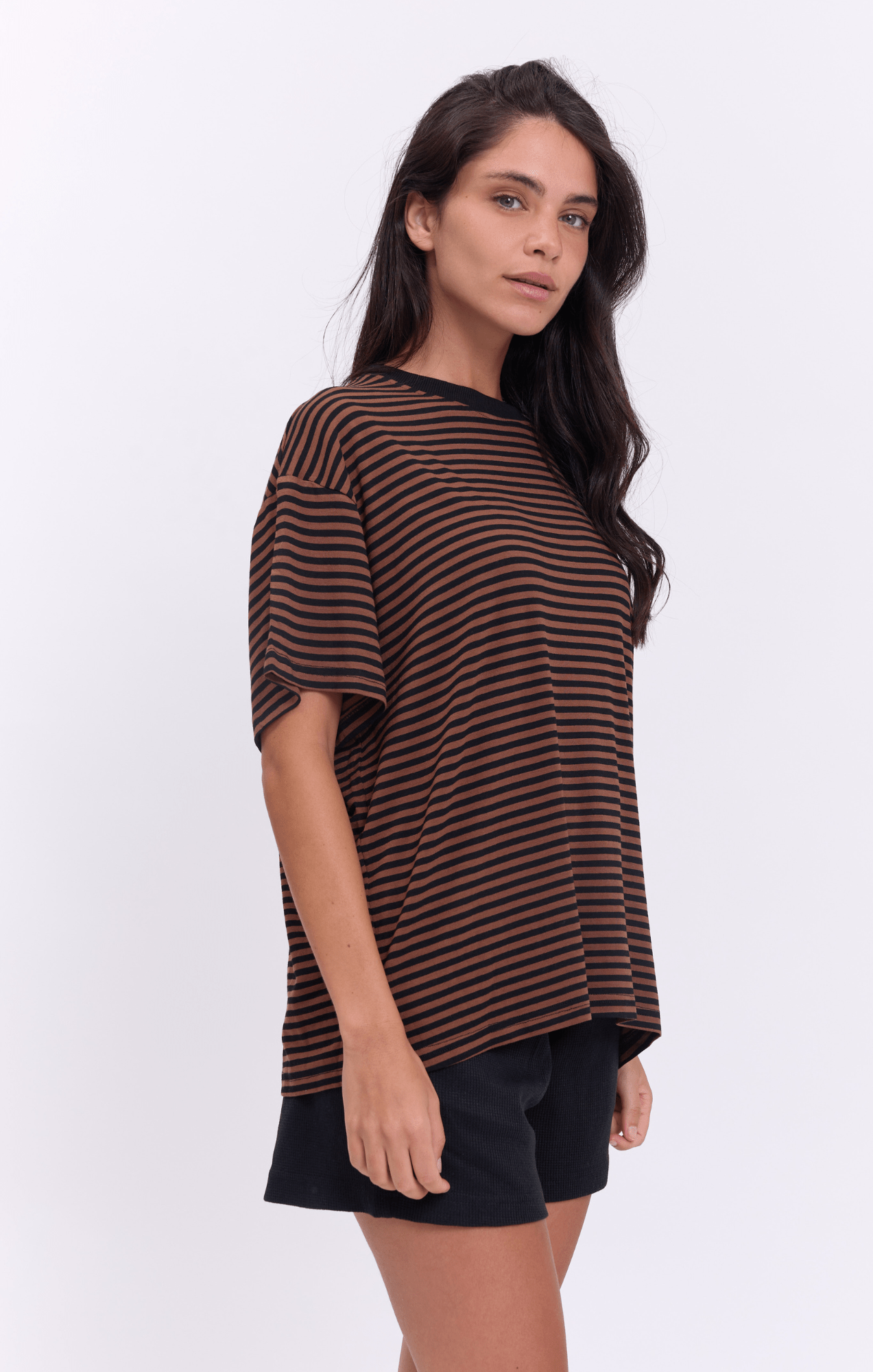 Brown Stripes - Oversize T-Shirt - GONSURFING