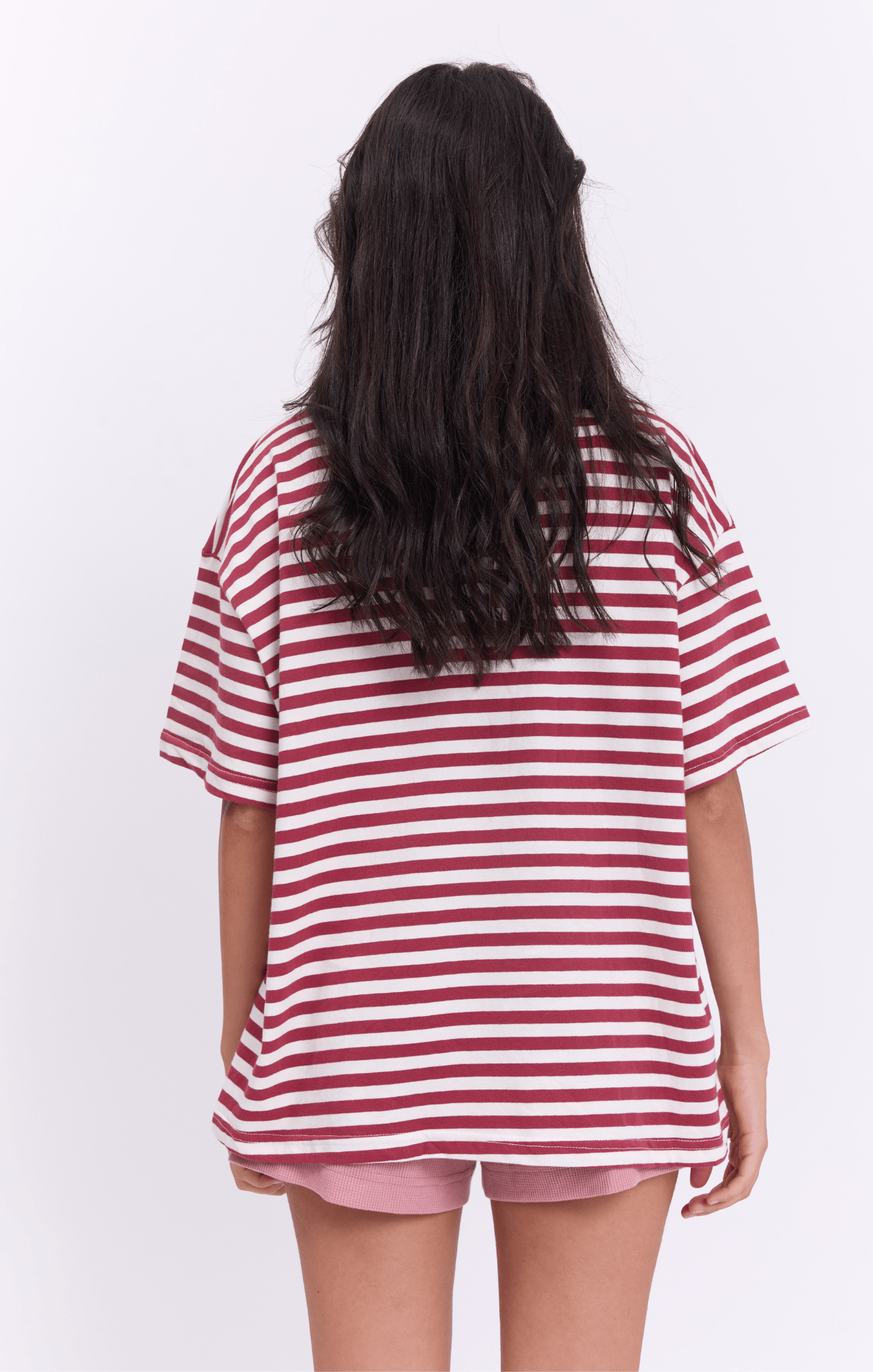 Burgundy Stripes - Oversize T-Shirt - GONSURFING