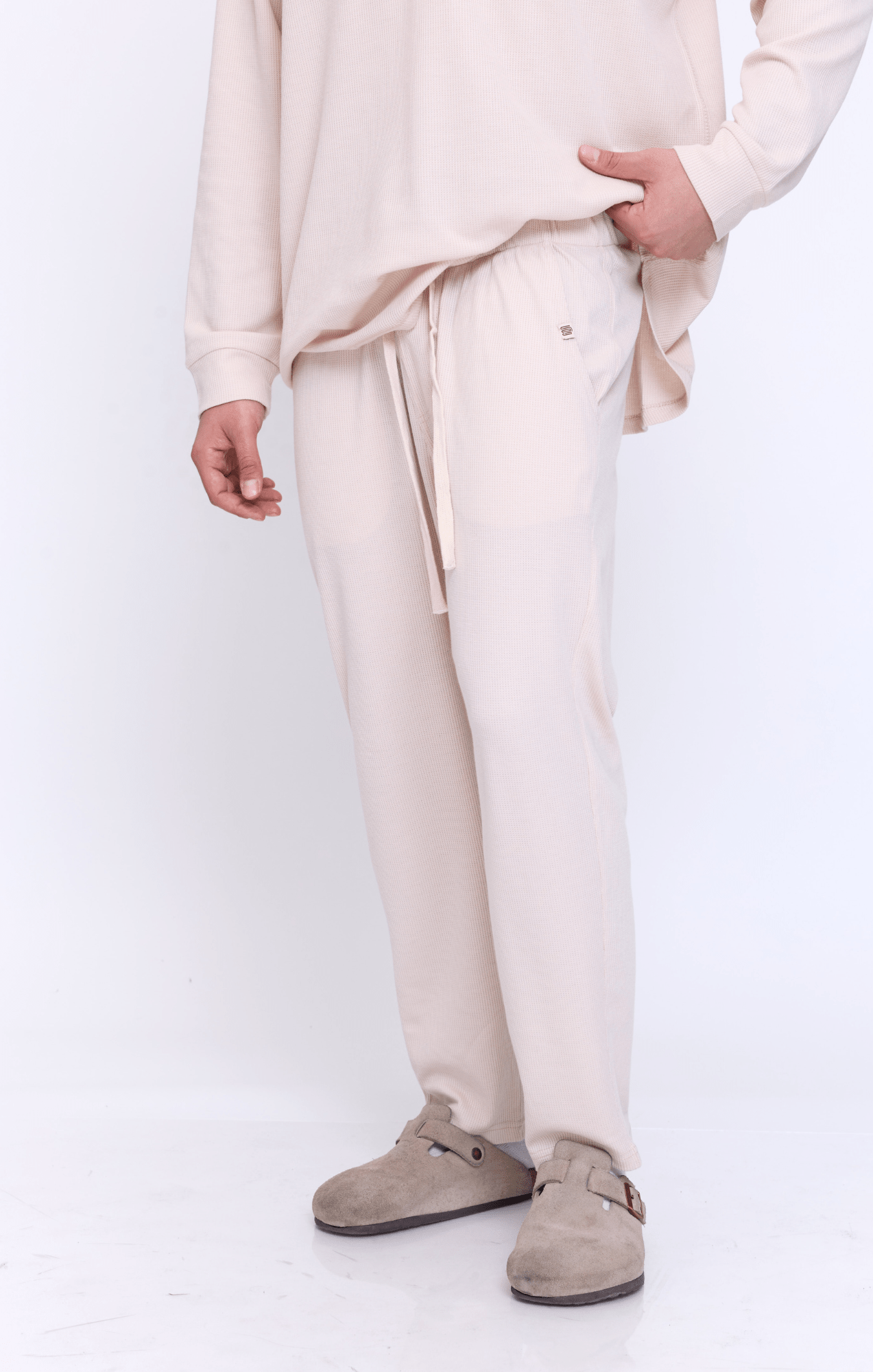 Cream - Waffle Unisex Long Pants - GONSURFING