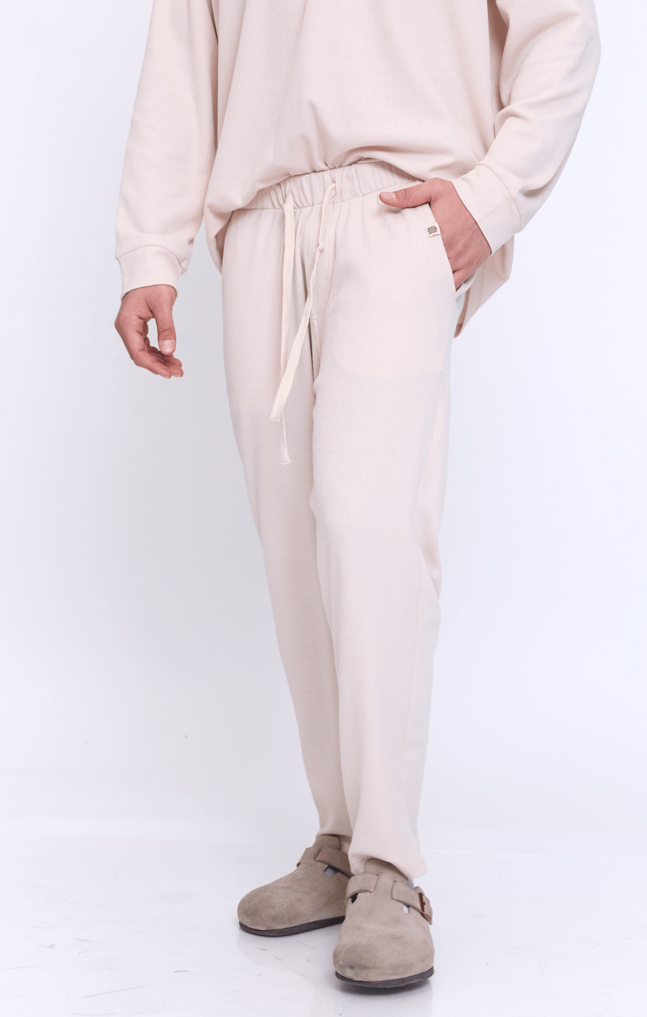 Cream - Waffle Unisex Long Pants - GONSURFING