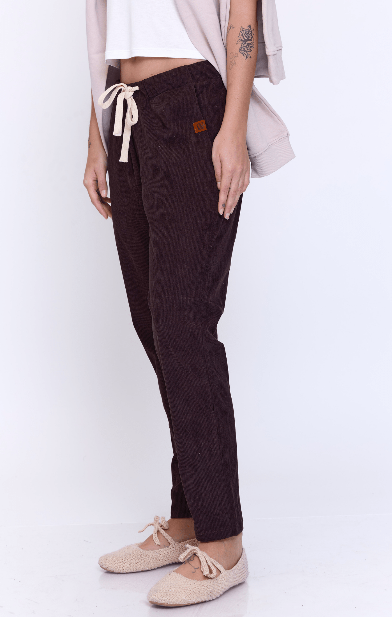 Dark Brown - Corduroy Long Pants - GONSURFING