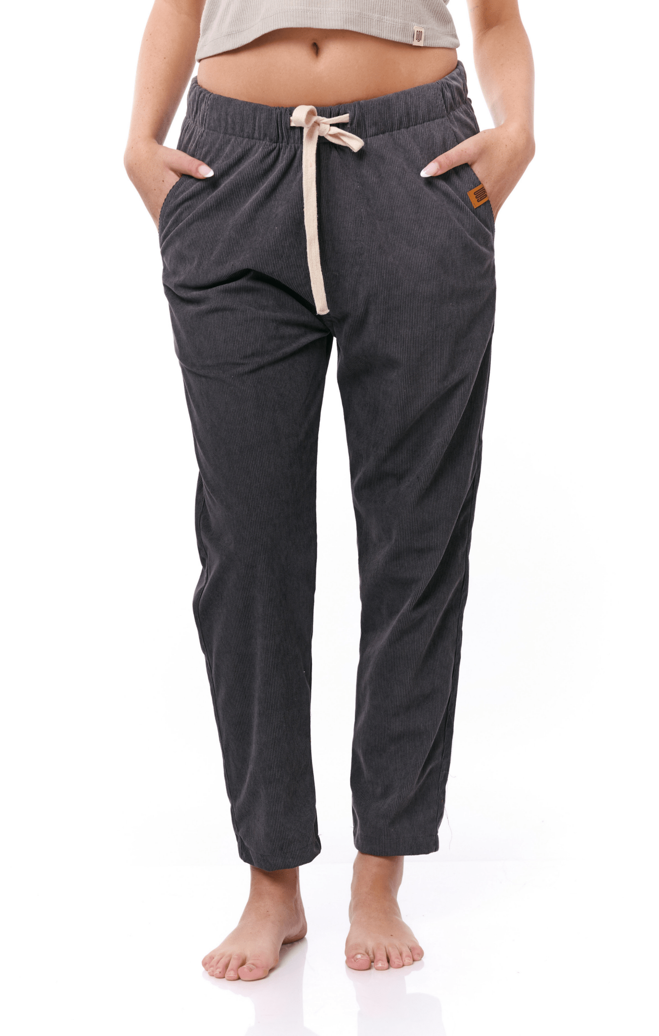 Dark Gray - Corduroy Long Pants - GONSURFING