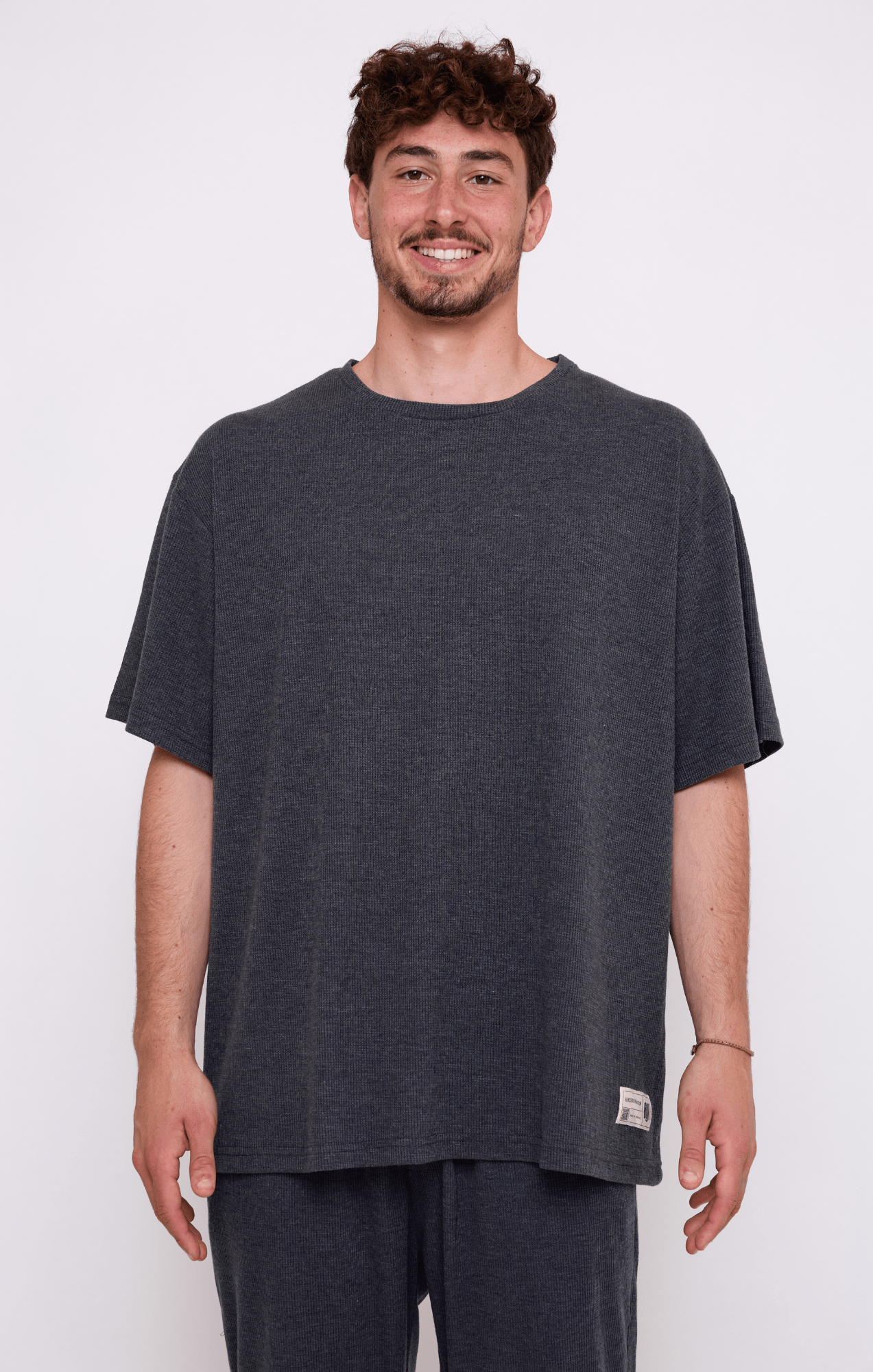 Dark Gray - Waffle T-Shirt - GONSURFING