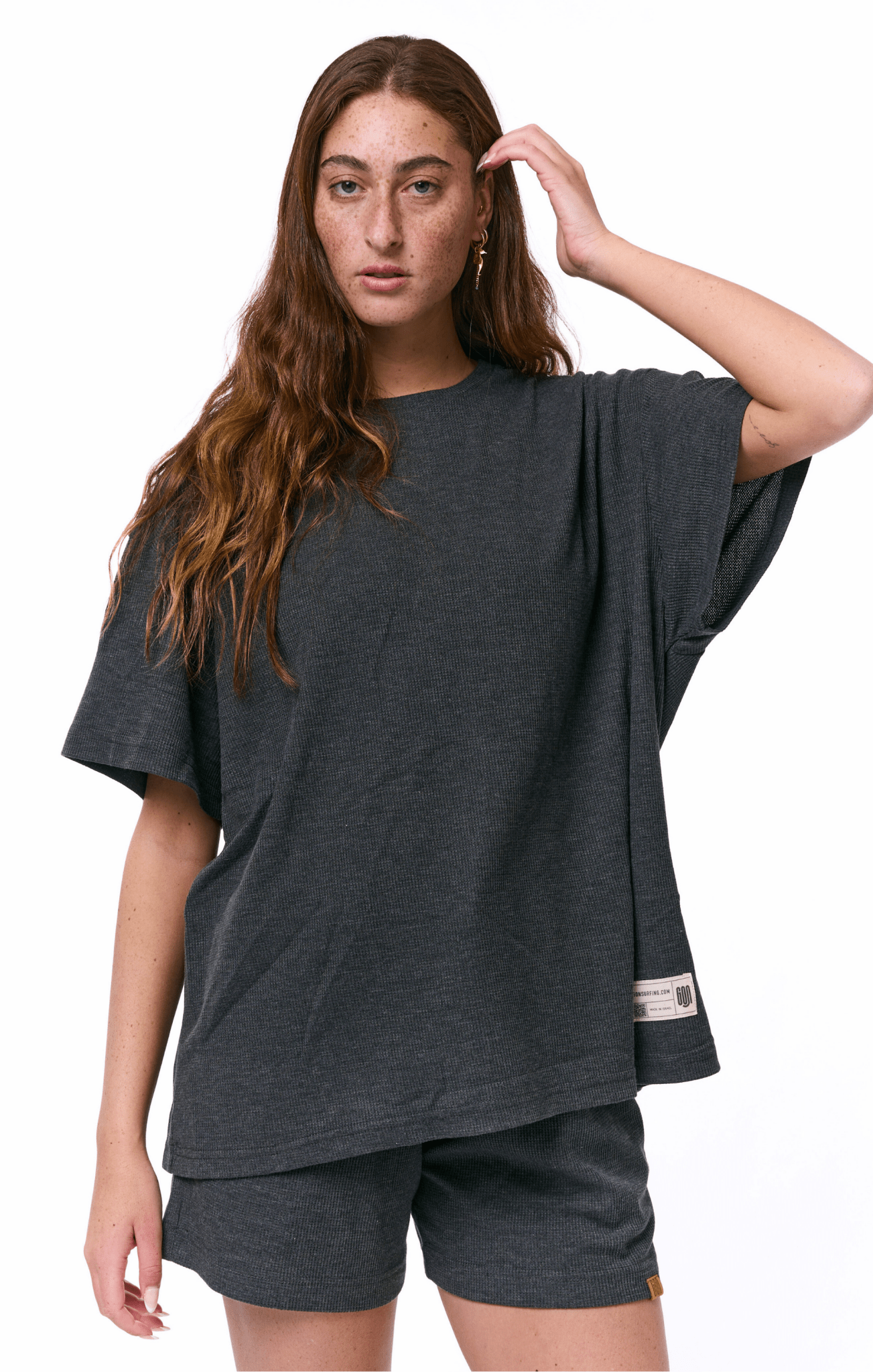 Dark Gray - Waffle T-Shirt - GONSURFING