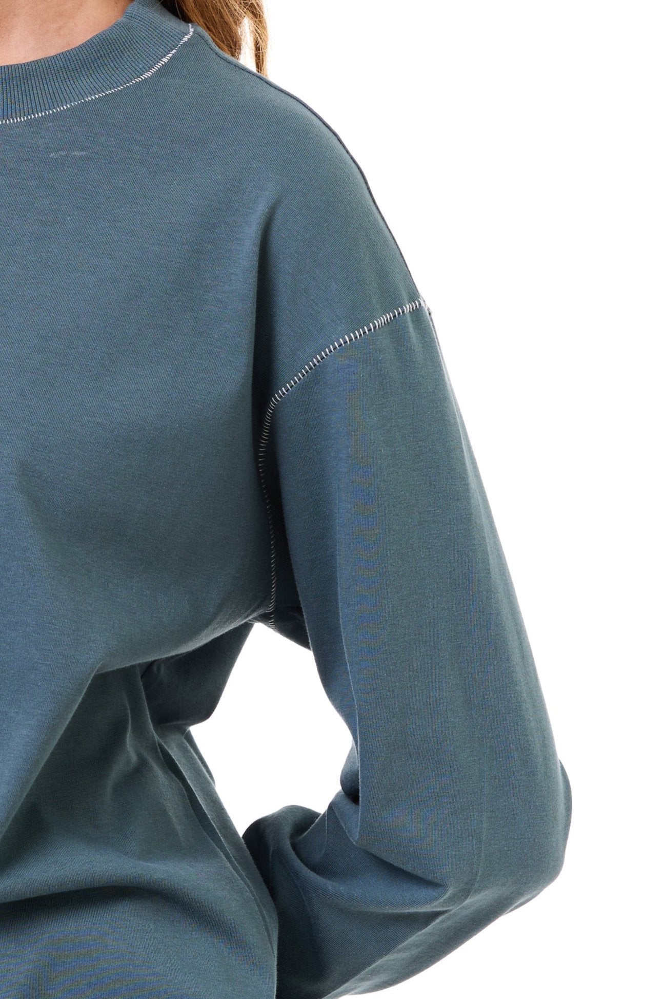 Turquoise - stitches long sleeves