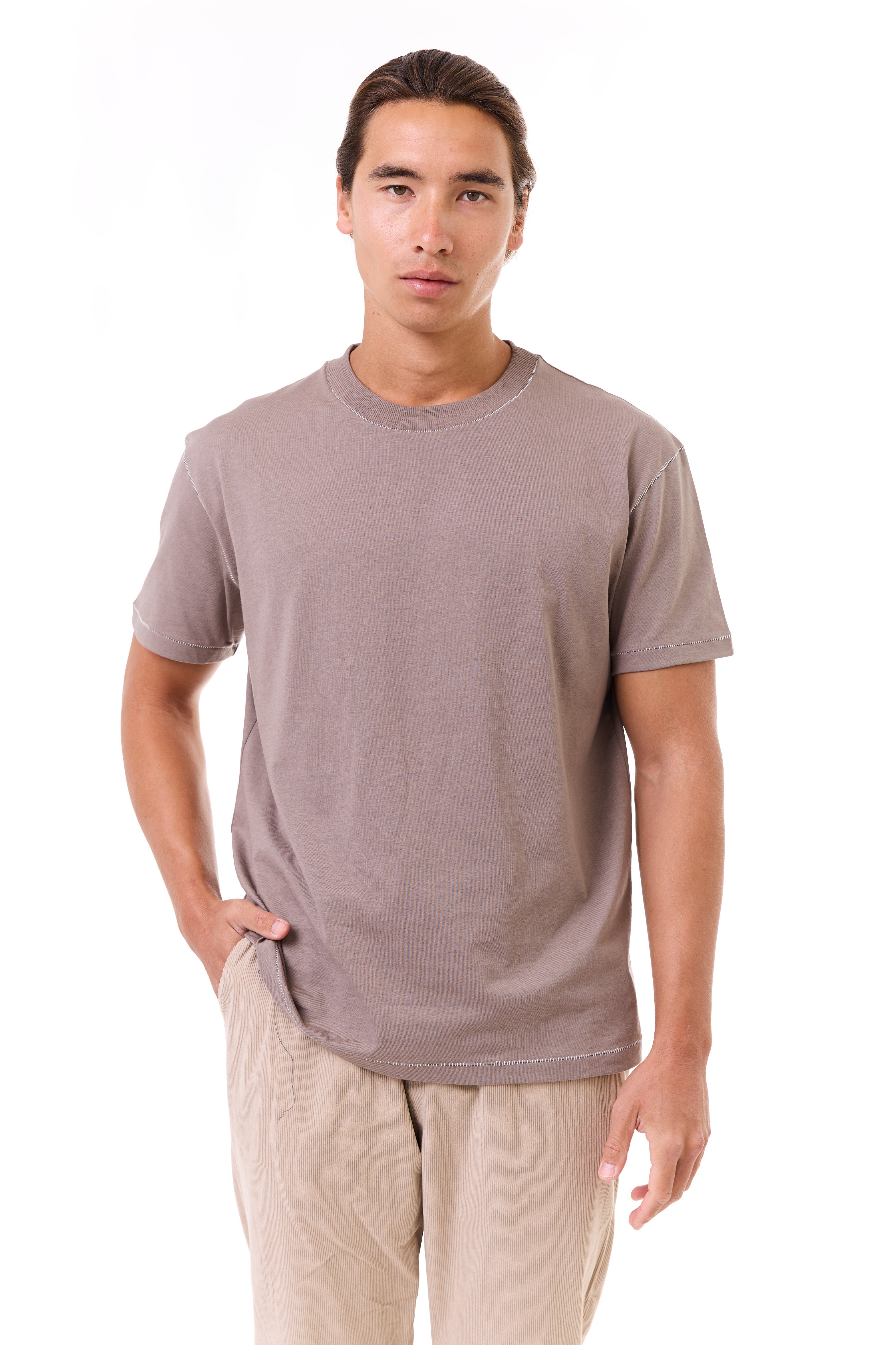 Camel - stitches t-shirt