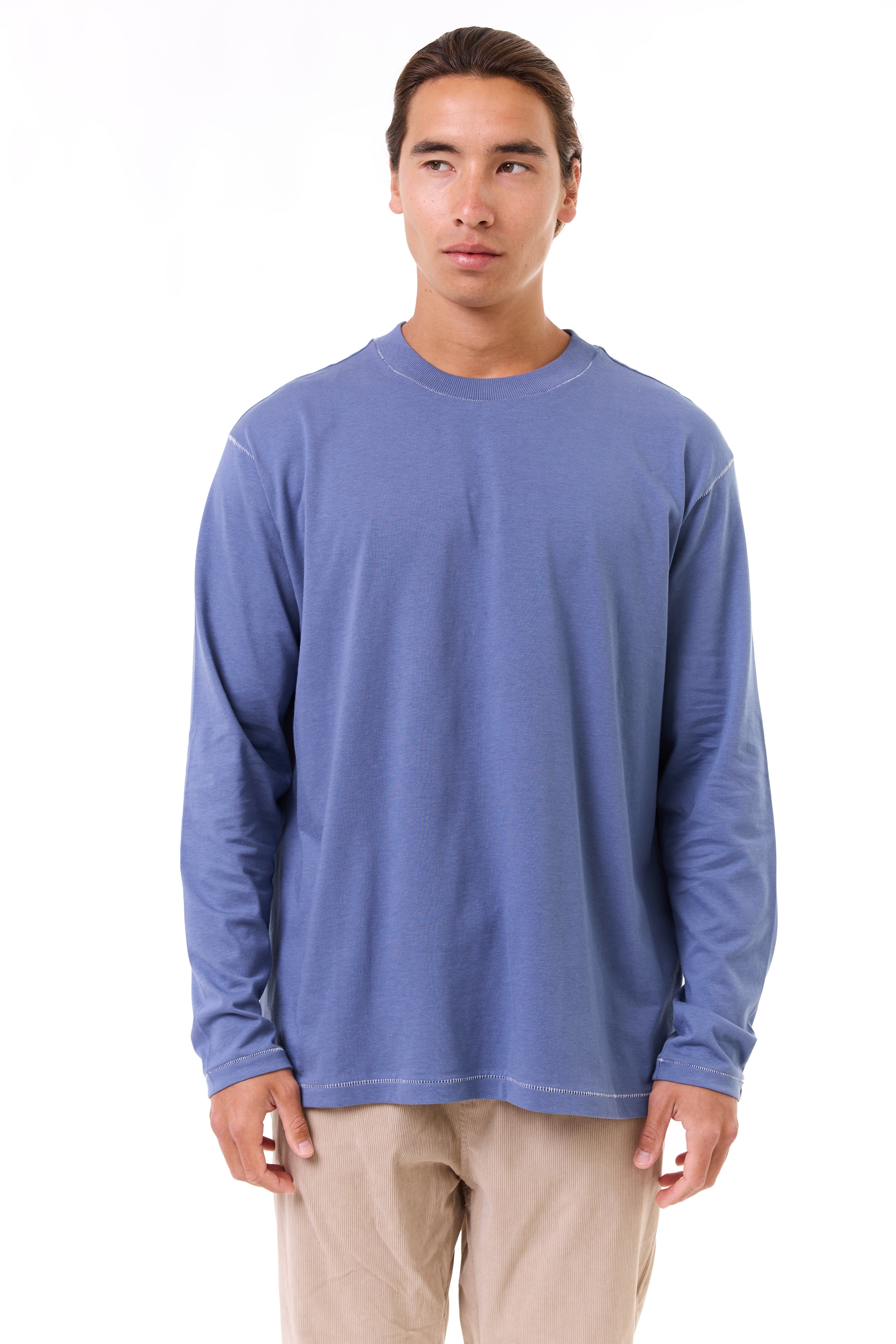 Blue- stitches long sleeves