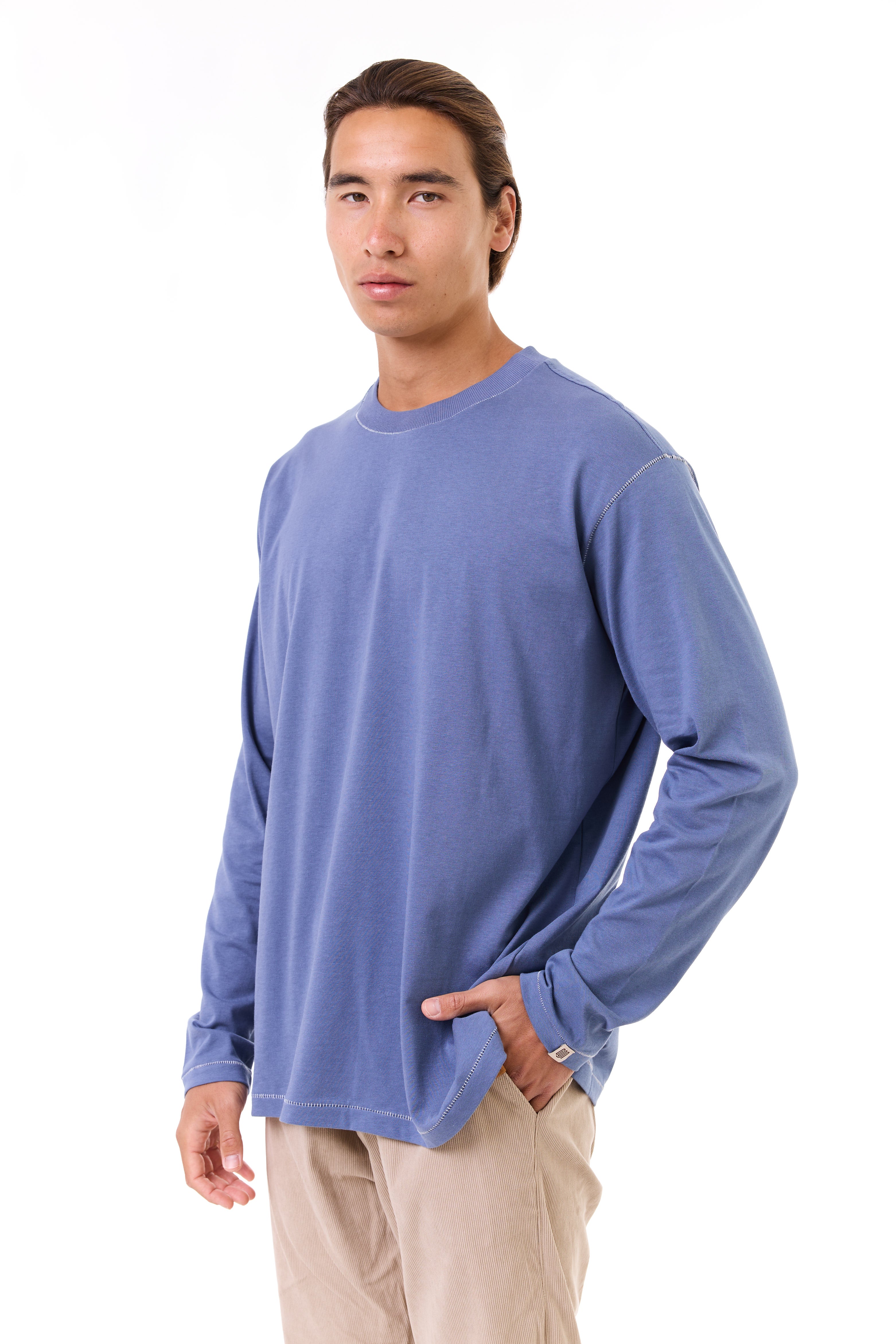 Blue- stitches long sleeves
