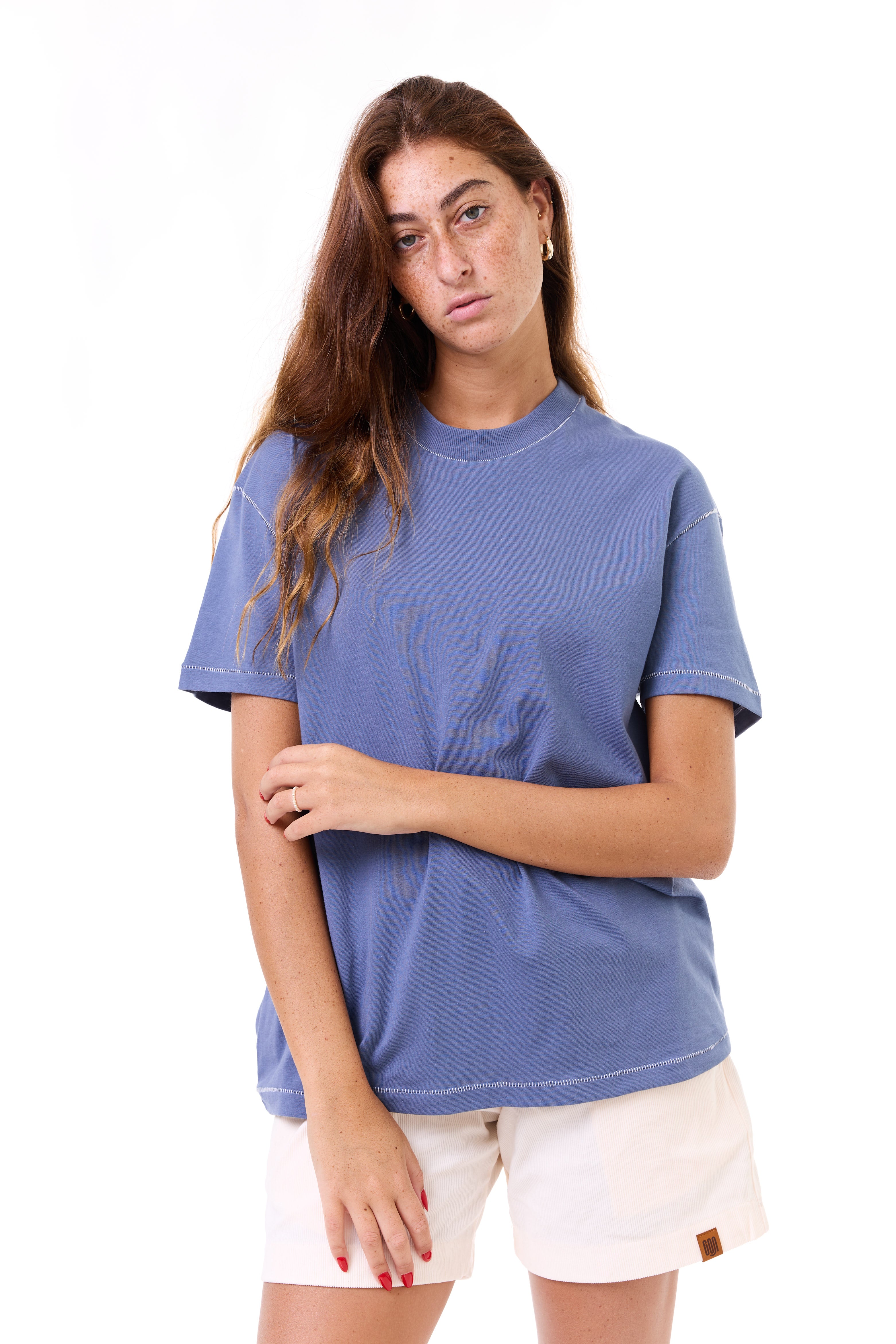 Blue - stitches t-shirt