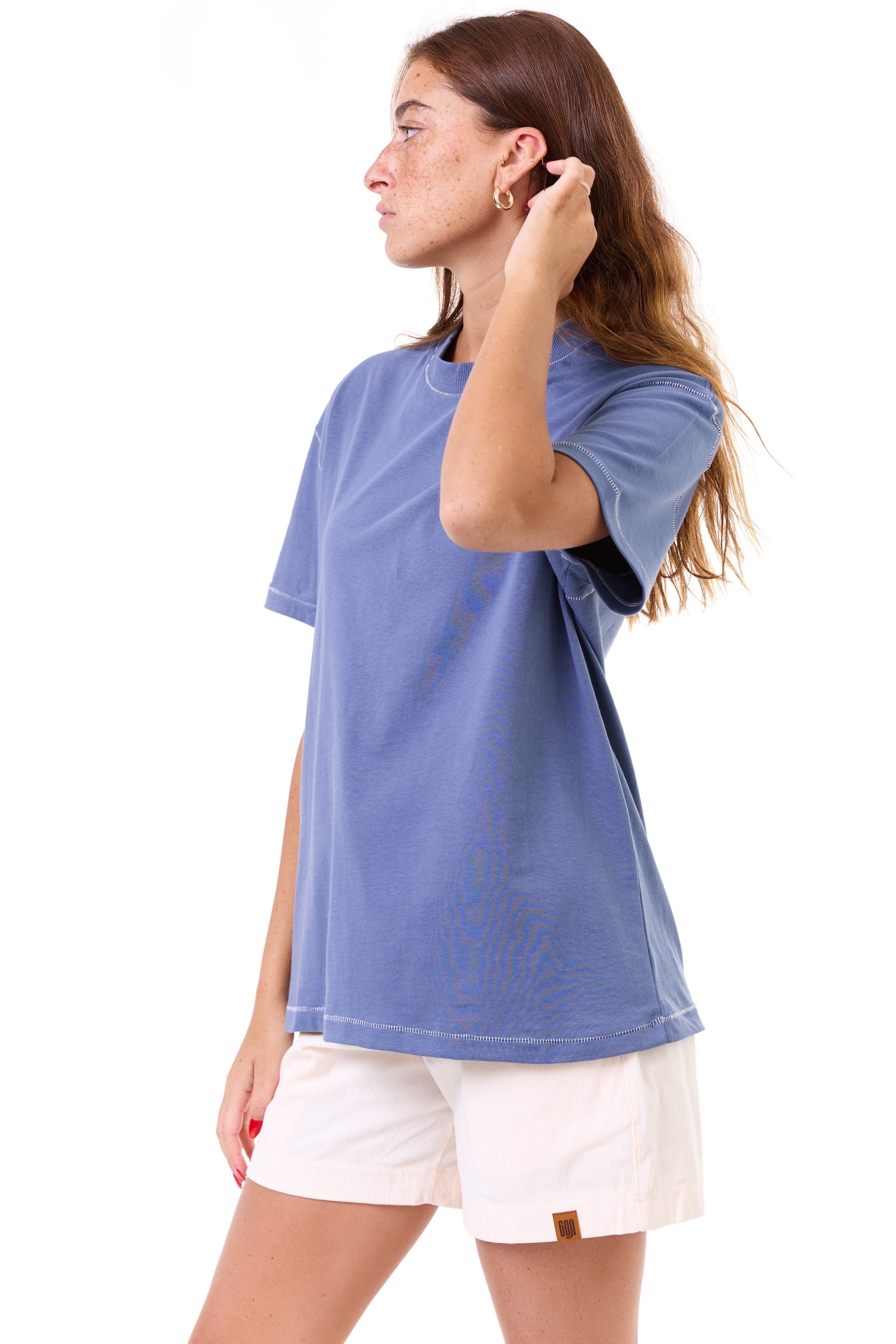 Blue - stitches t-shirt