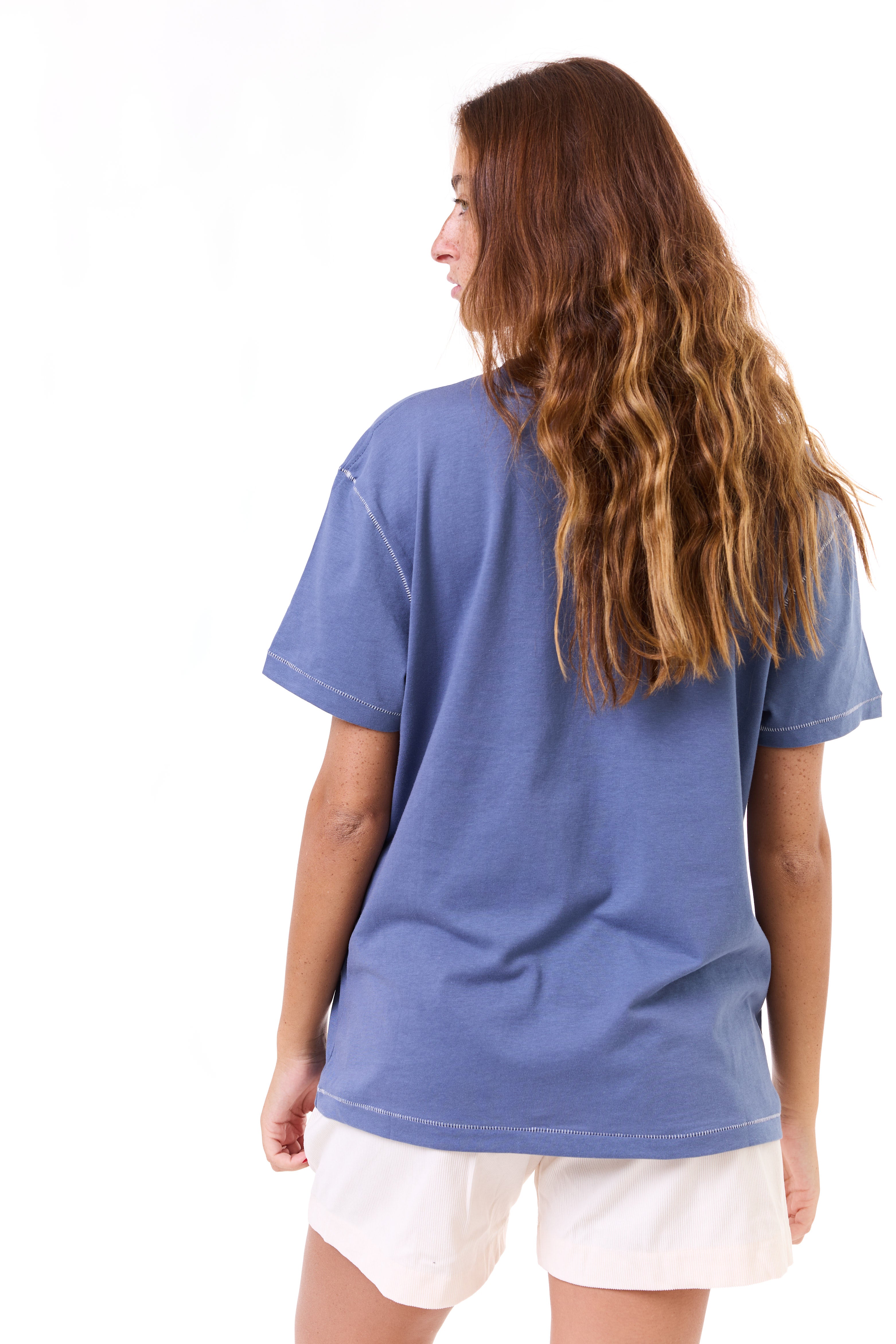 Blue - stitches t-shirt