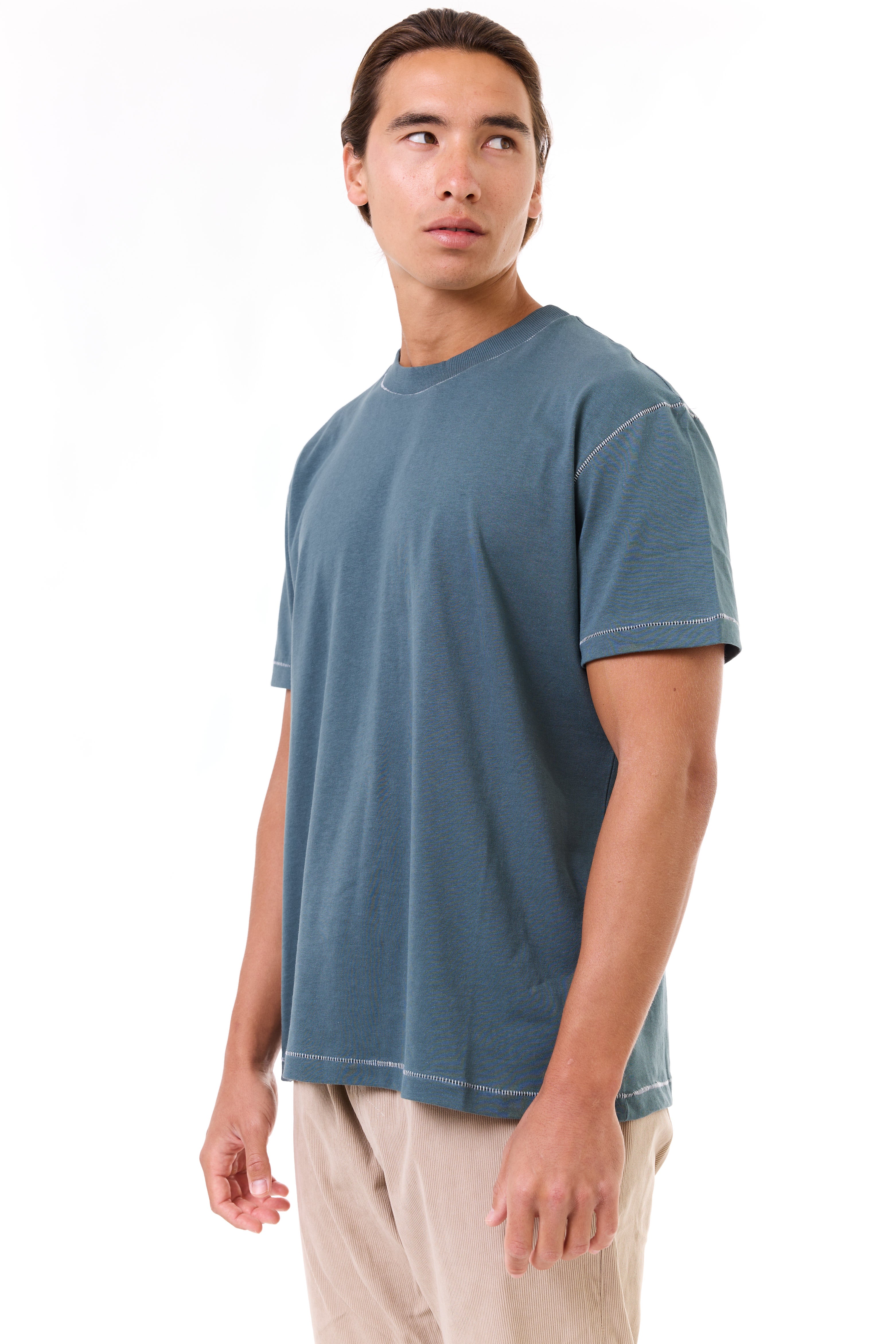 Turquoise - stitches t-shirt