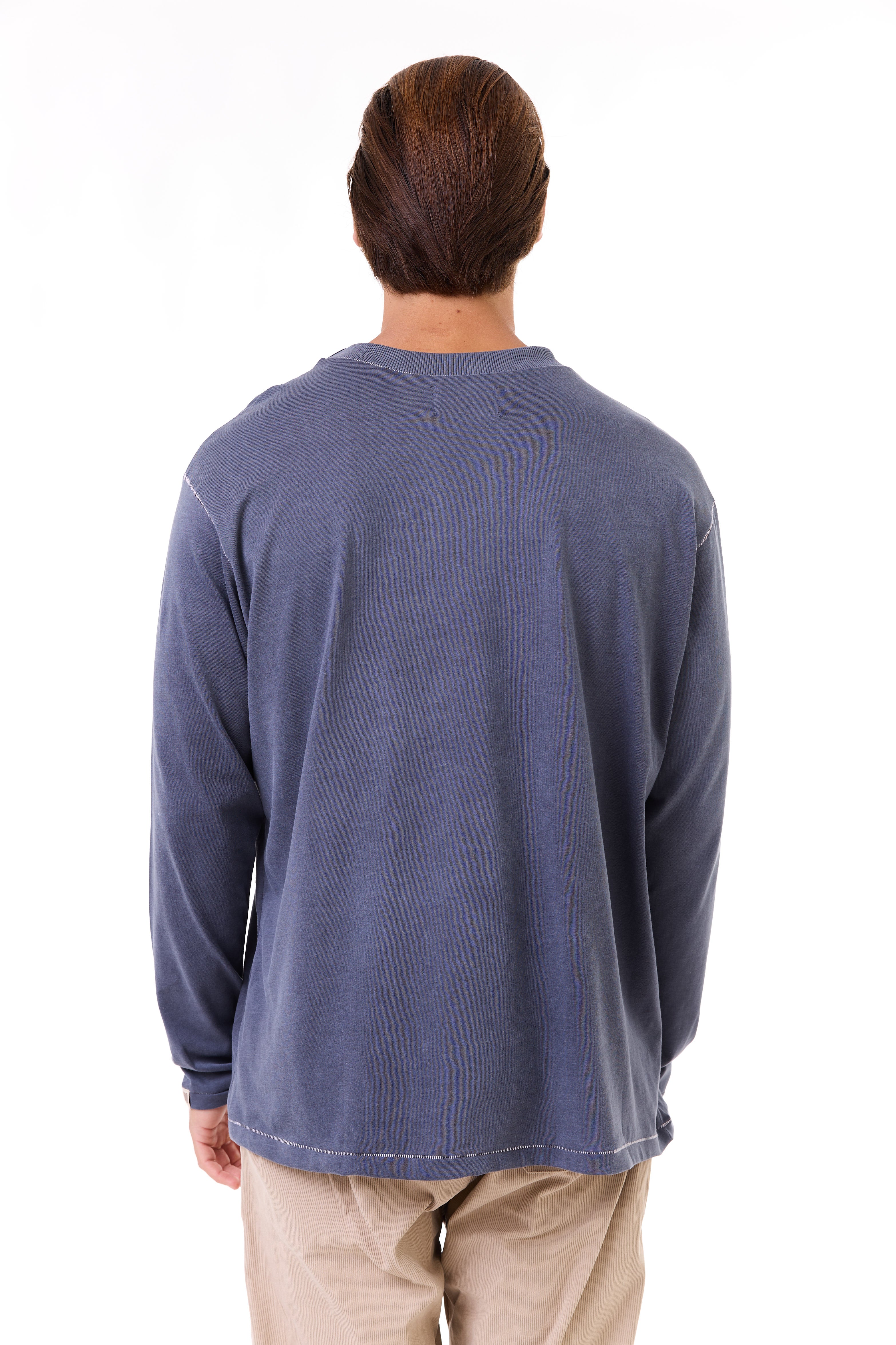 Gray wash- stitches long sleeves