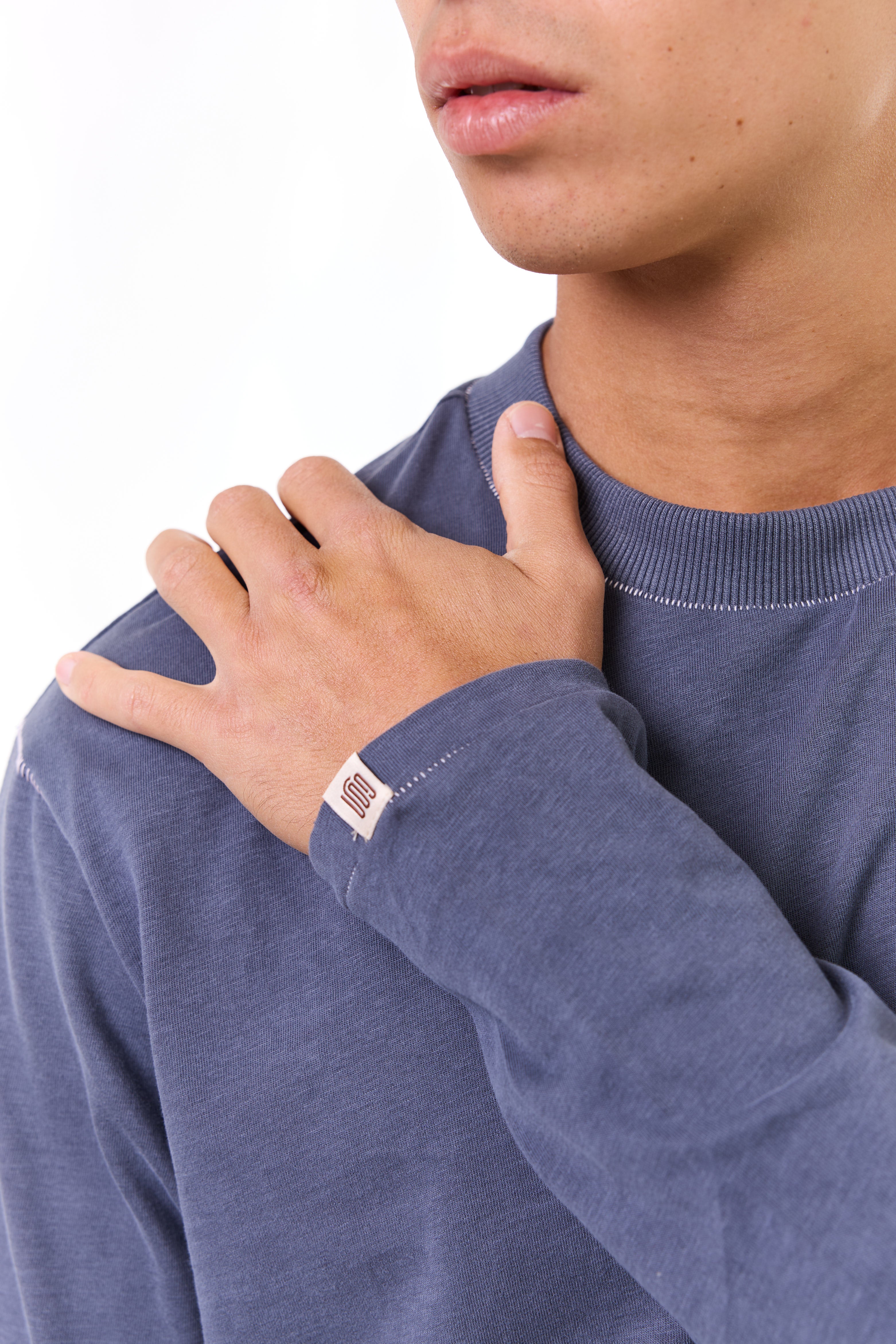 Gray wash- stitches long sleeves