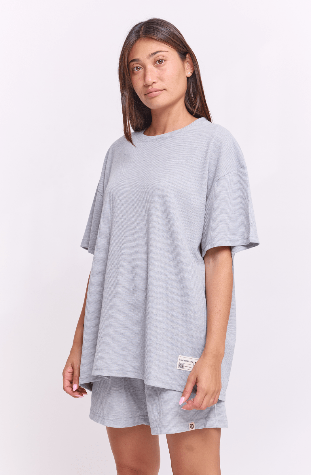 Gray - Waffle T-Shirt - GONSURFING