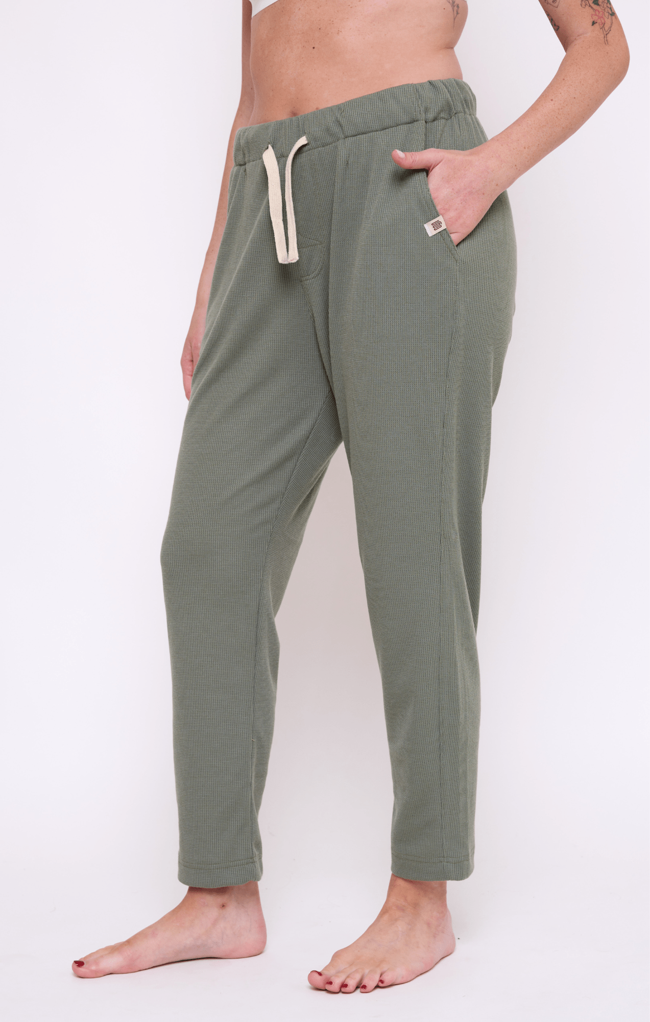 Green - Waffle Unisex Long Pants - GONSURFING