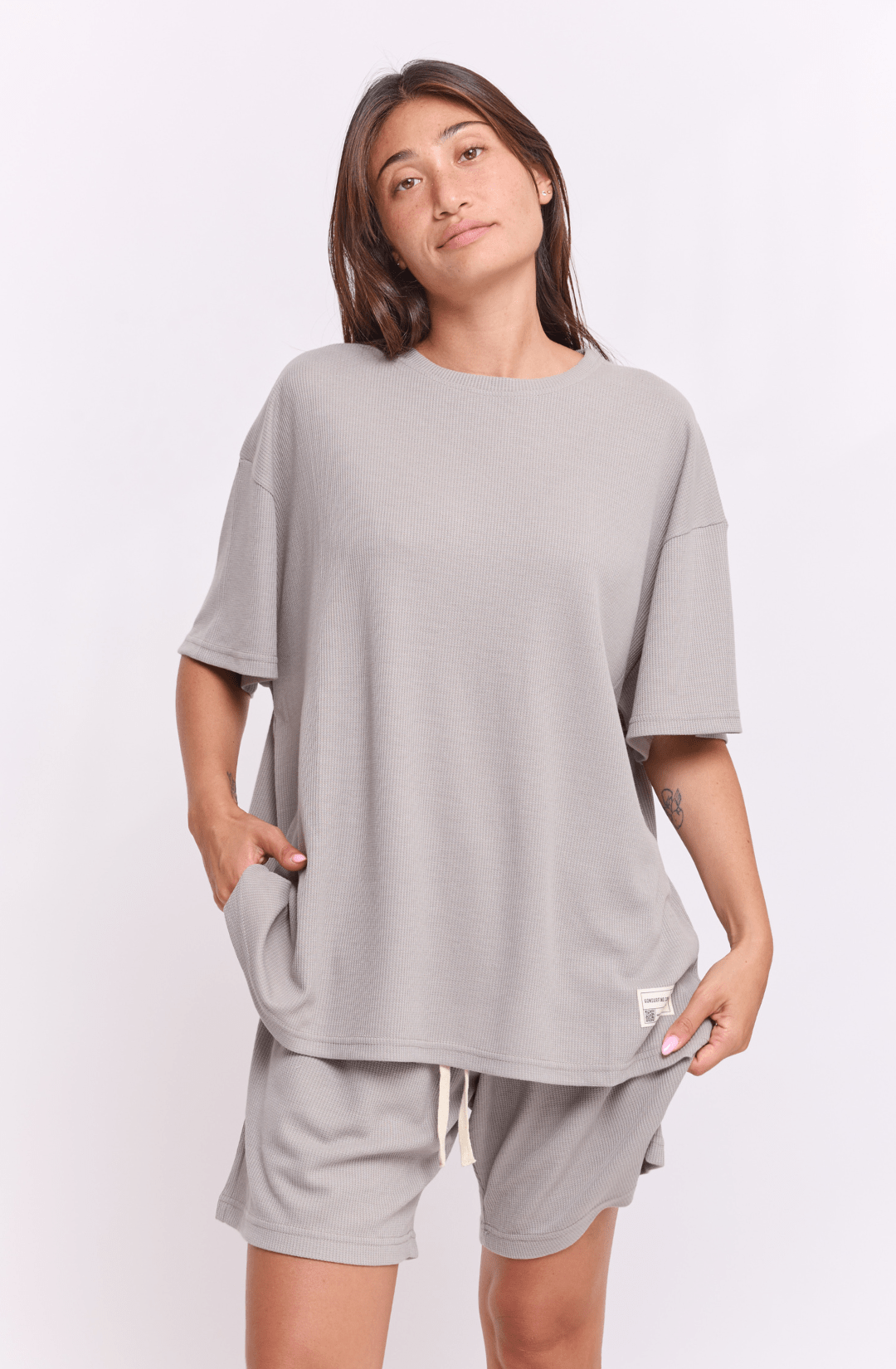 Khaki - Waffle T-Shirt - GONSURFING