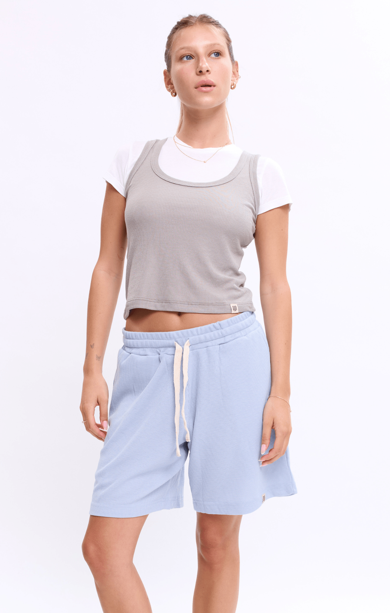 Light Blue - Waffle Shorts - GONSURFING