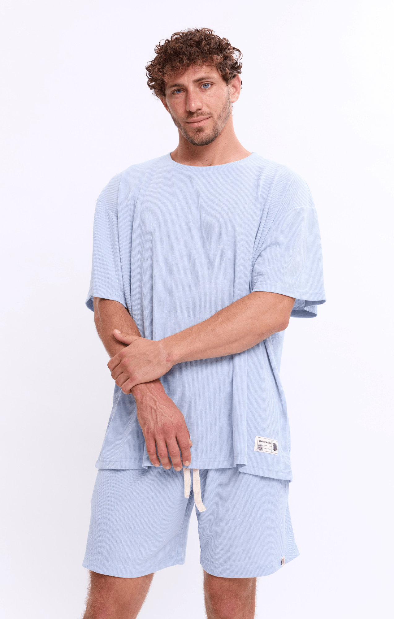 Light Blue - Waffle T-Shirt - GONSURFING