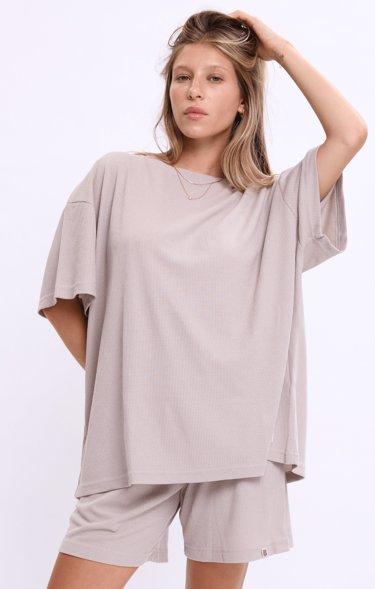 Light Khaki - Waffle T-Shirt - GONSURFING