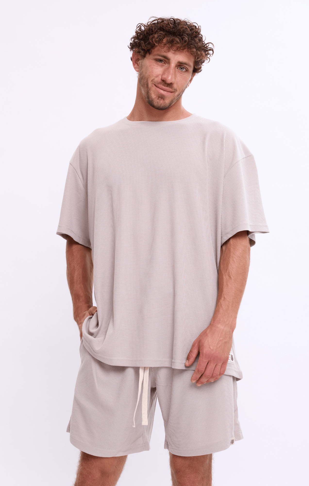 Light Khaki - Waffle T-Shirt - GONSURFING