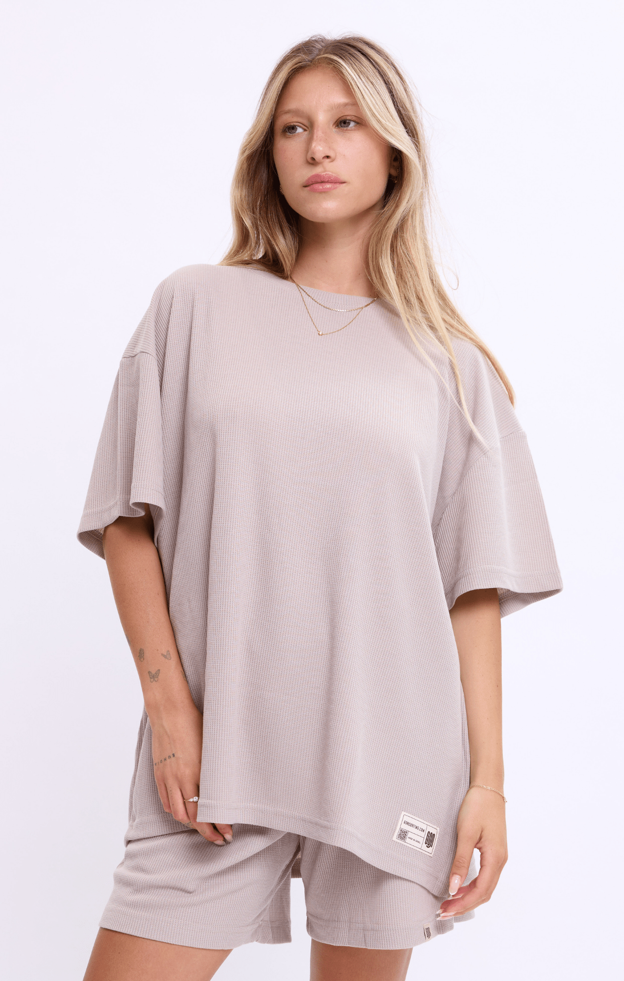 Light Khaki - Waffle T-Shirt - GONSURFING