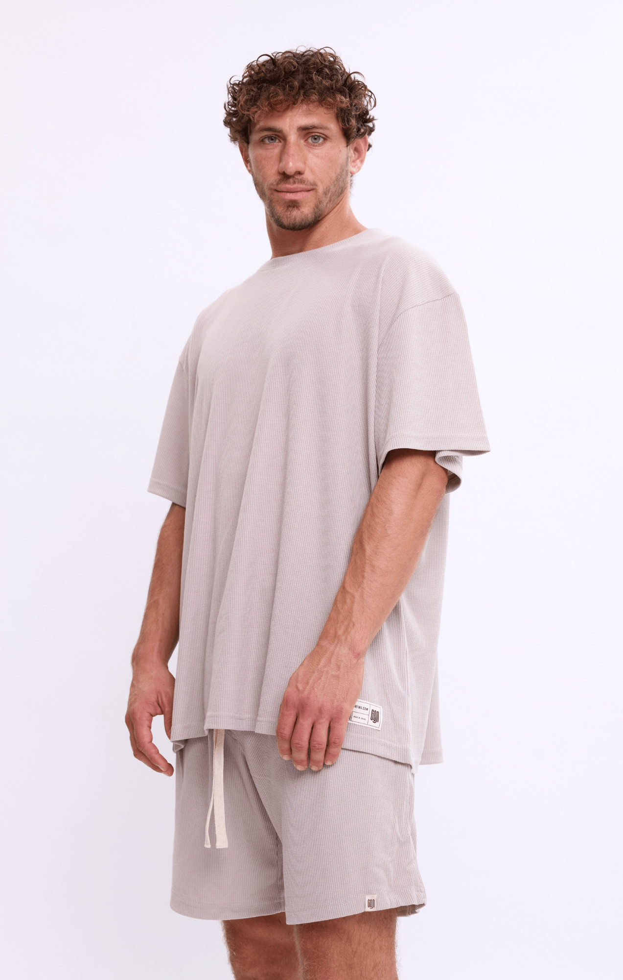 Light Khaki - Waffle T-Shirt - GONSURFING