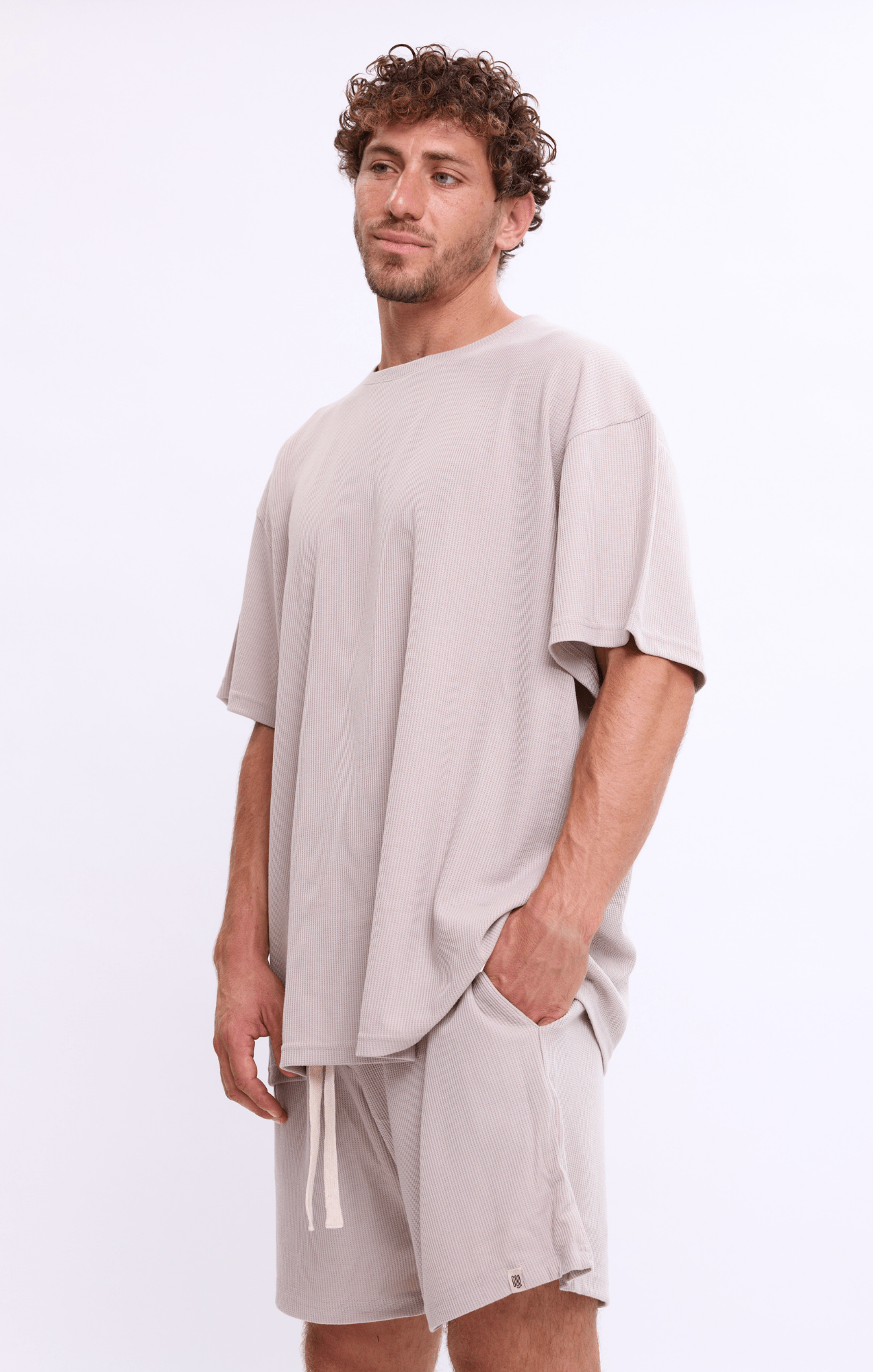 Light Khaki - Waffle T-Shirt - GONSURFING